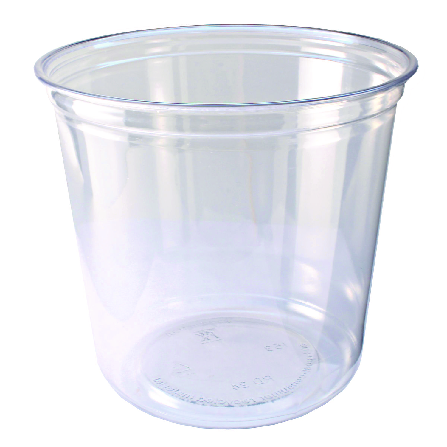 Recycleware Round Deli Container, 24 oz, 4.6″ Diameter x 3.6″ h, Clear, Plastic, 500/Carton