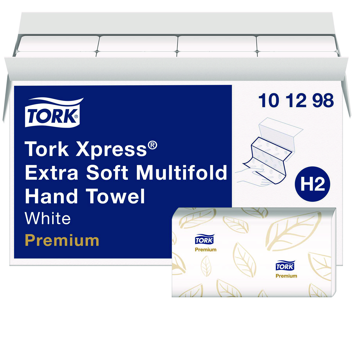 Tork® Xpress Extra Soft Multifold Towel, 2-Ply, 9.12 x 12.8, White, 94 Towels/Pack,16 Packs/Carton