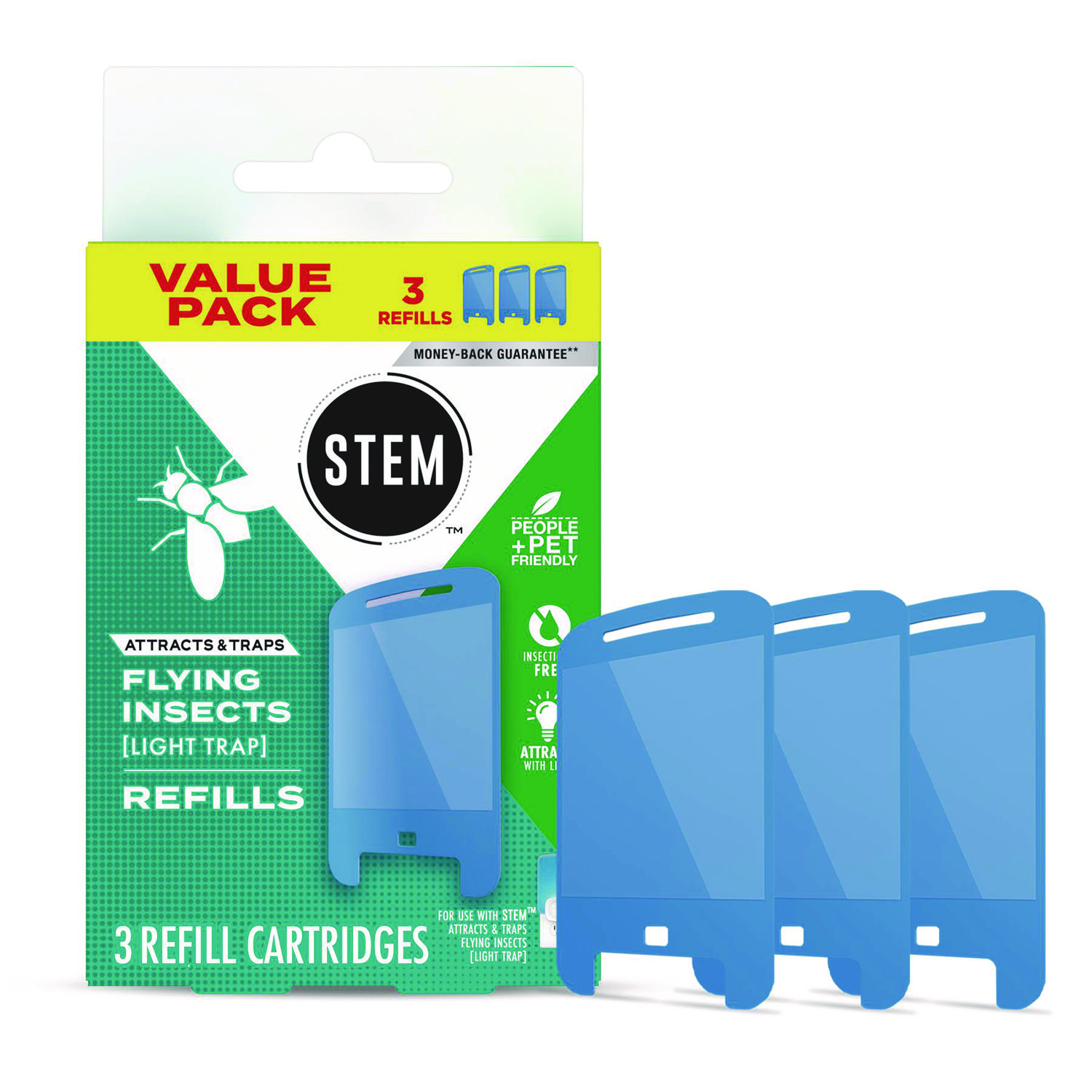 SC Johnson® STEM Light Trap Refills, 3 Refills/Pack, 8 Packs/Carton