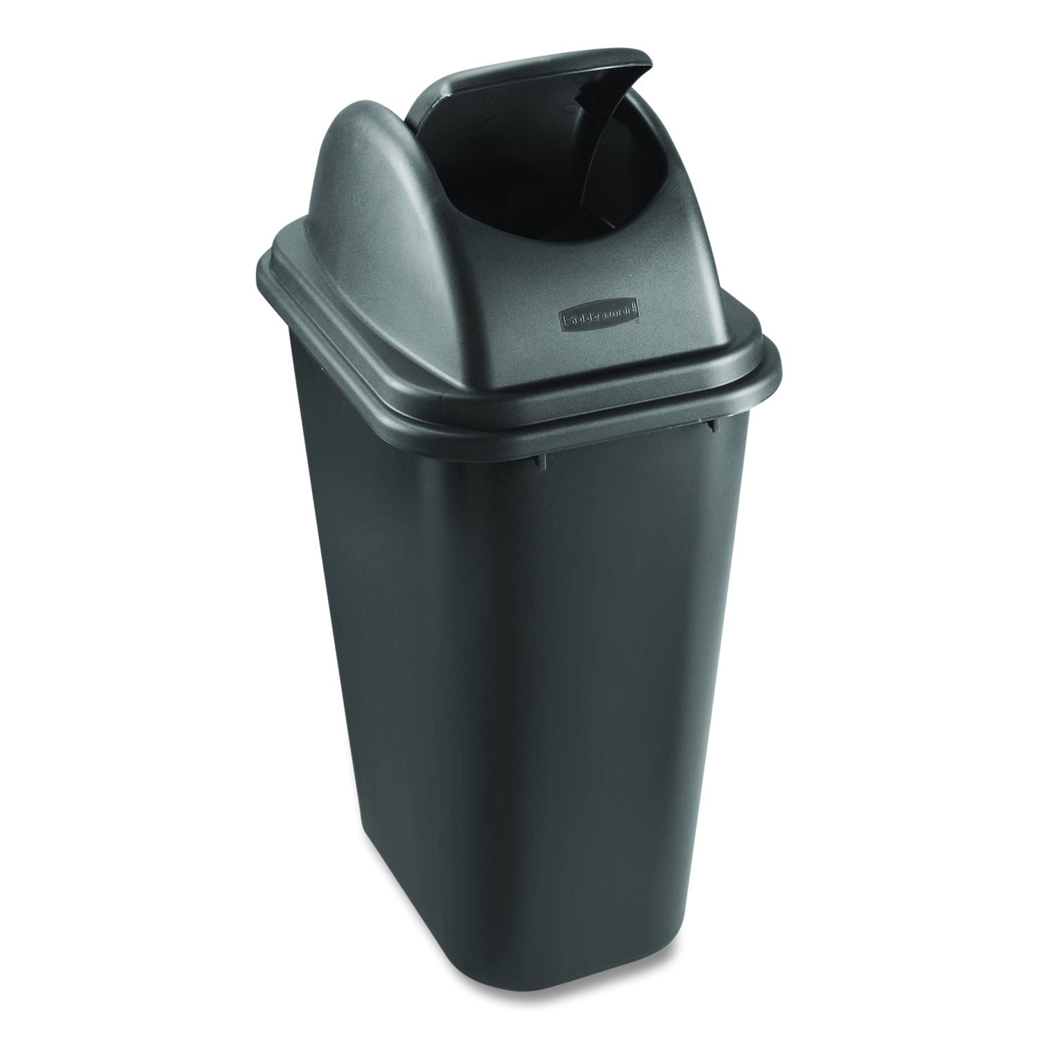 Rubbermaid Commercial Deskside Plastic Wastebasket, Rectangular, 10.25 Gal, Beige (295700BG