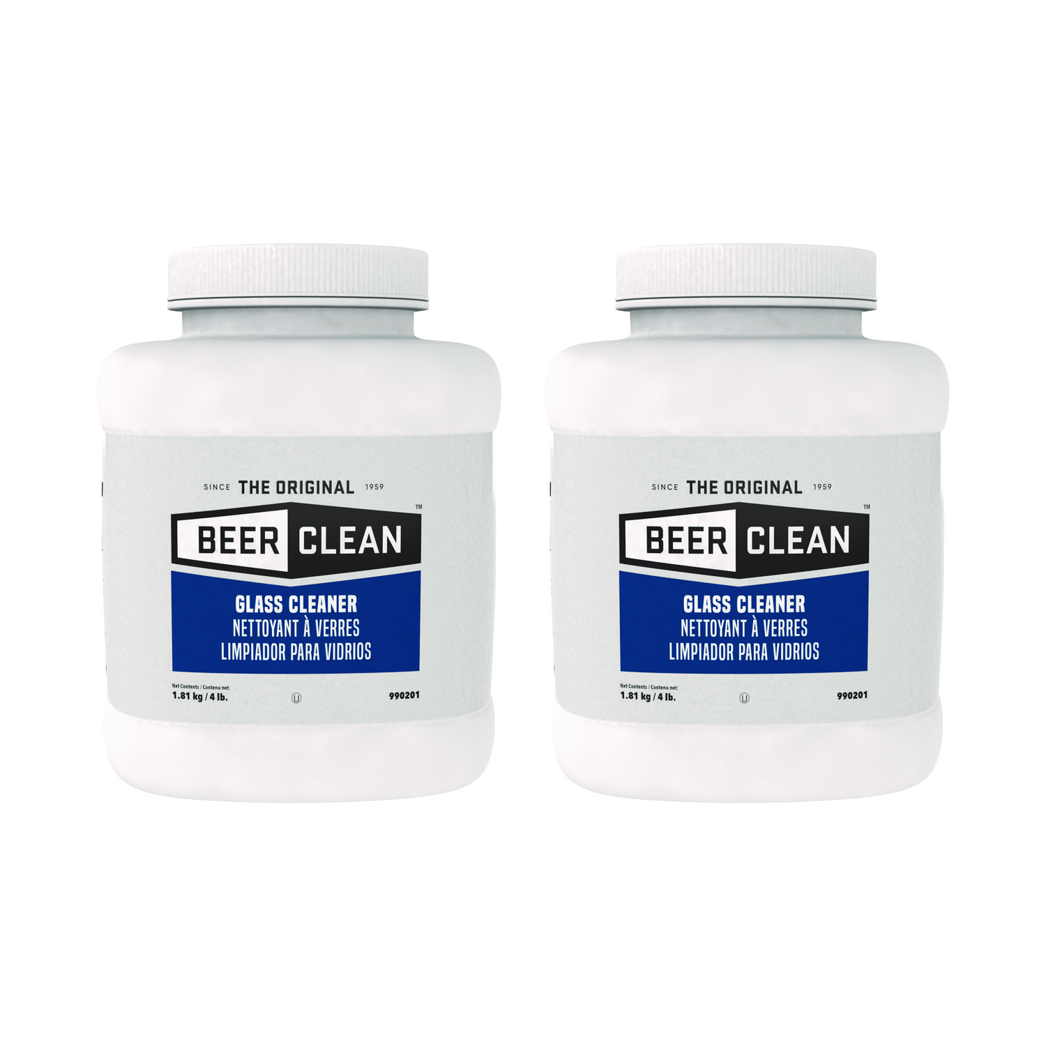 Beer Clean Glass Cleaner, Unscented, Powder, 4 lb. Container