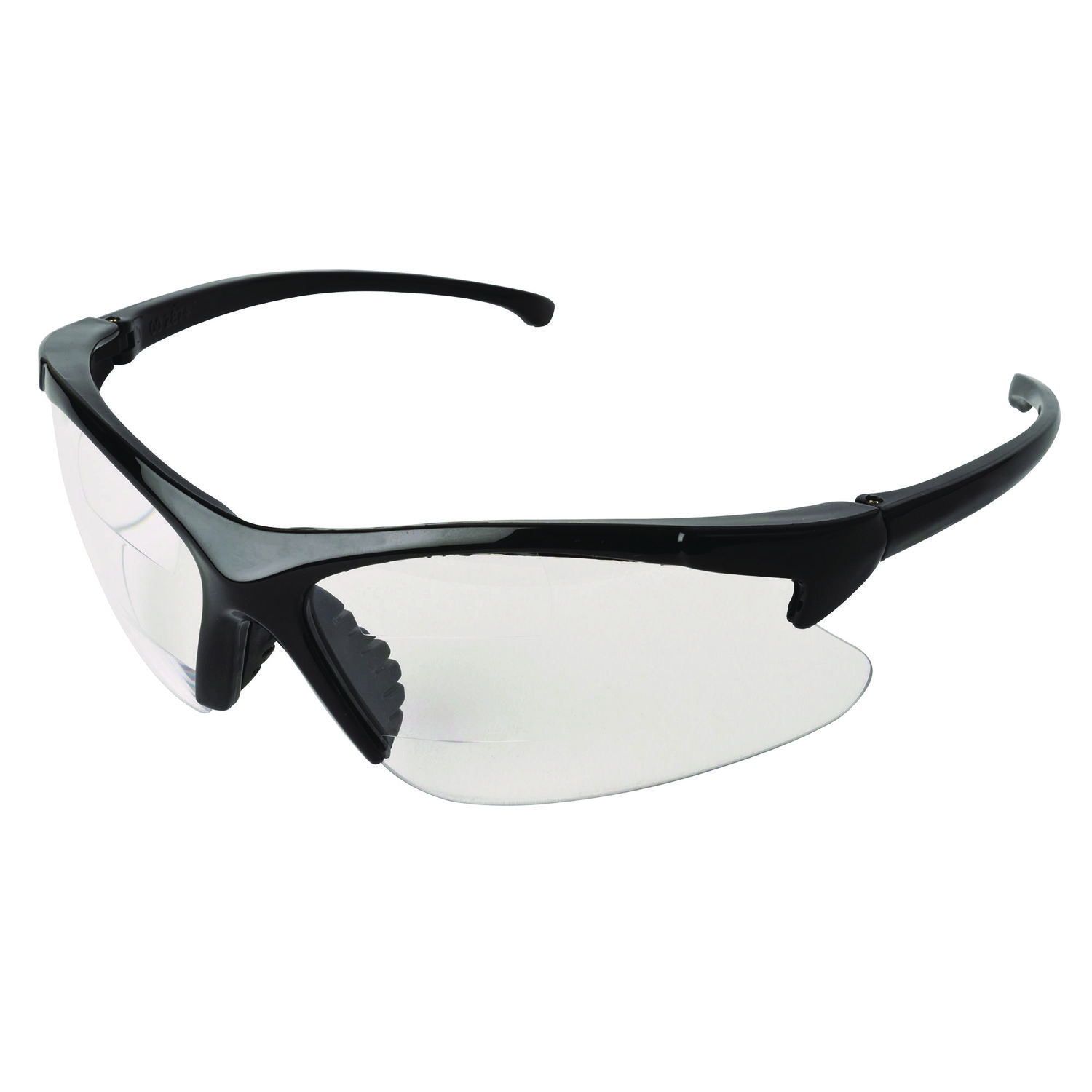 V60 30-06 Dual Readers Safety Glasses, Black Polycarbonate Frame, Clear Polycarbonate Lens, 6/Box