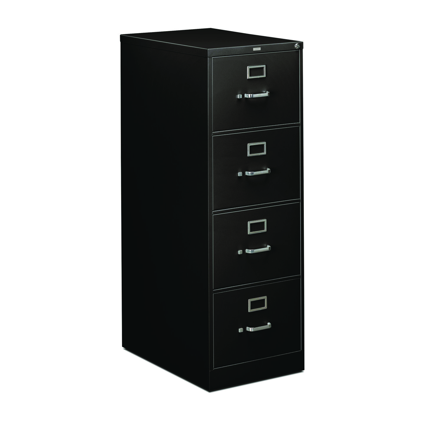 310 Series Vertical File, 4 Legal-Size File Drawers, Black, 18.25″ x 26.5″ x 52″