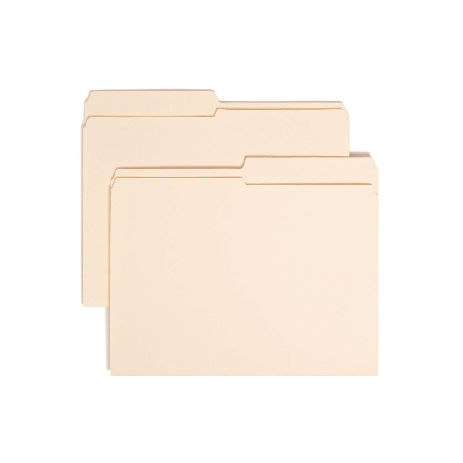 Reinforced Tab Manila File Folders, 1/2-Cut Tabs: Assorted, Letter Size, 0.75″ Expansion, 11-pt Manila, 100/Box