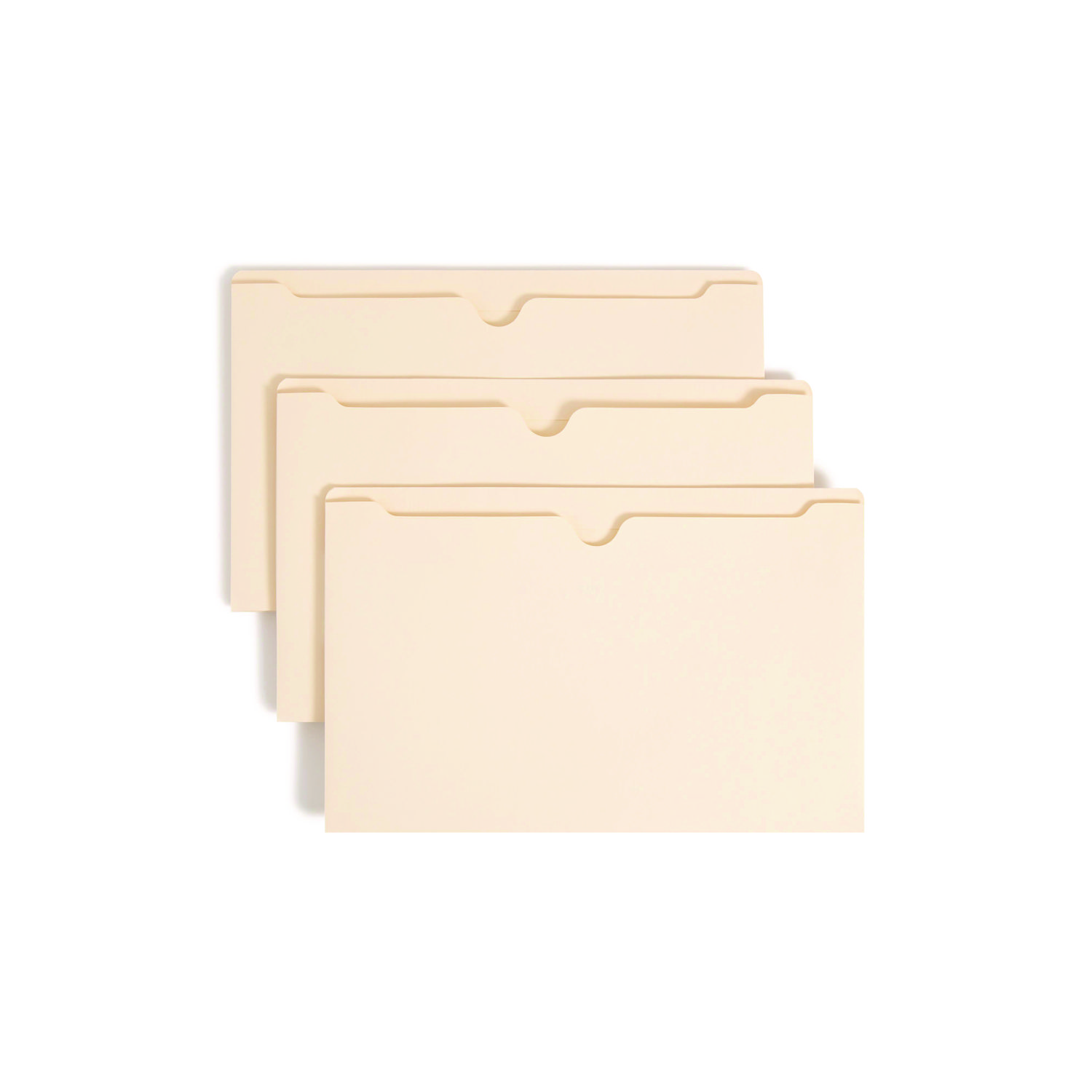 Manila File Jackets, 2-Ply Straight Tab, Legal Size, Manila, 50/Box