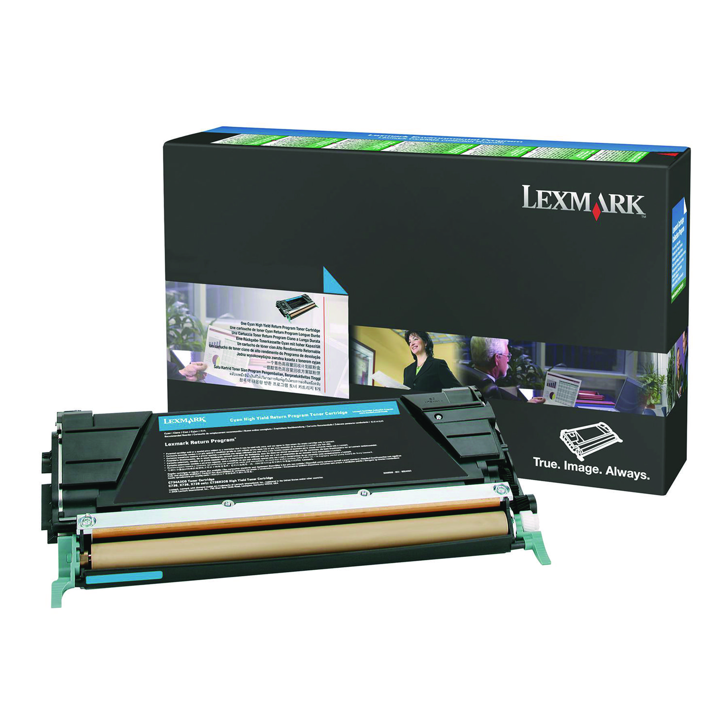 24B5804 Return Program High-Yield Toner, 10,000 Page-Yield, Cyan