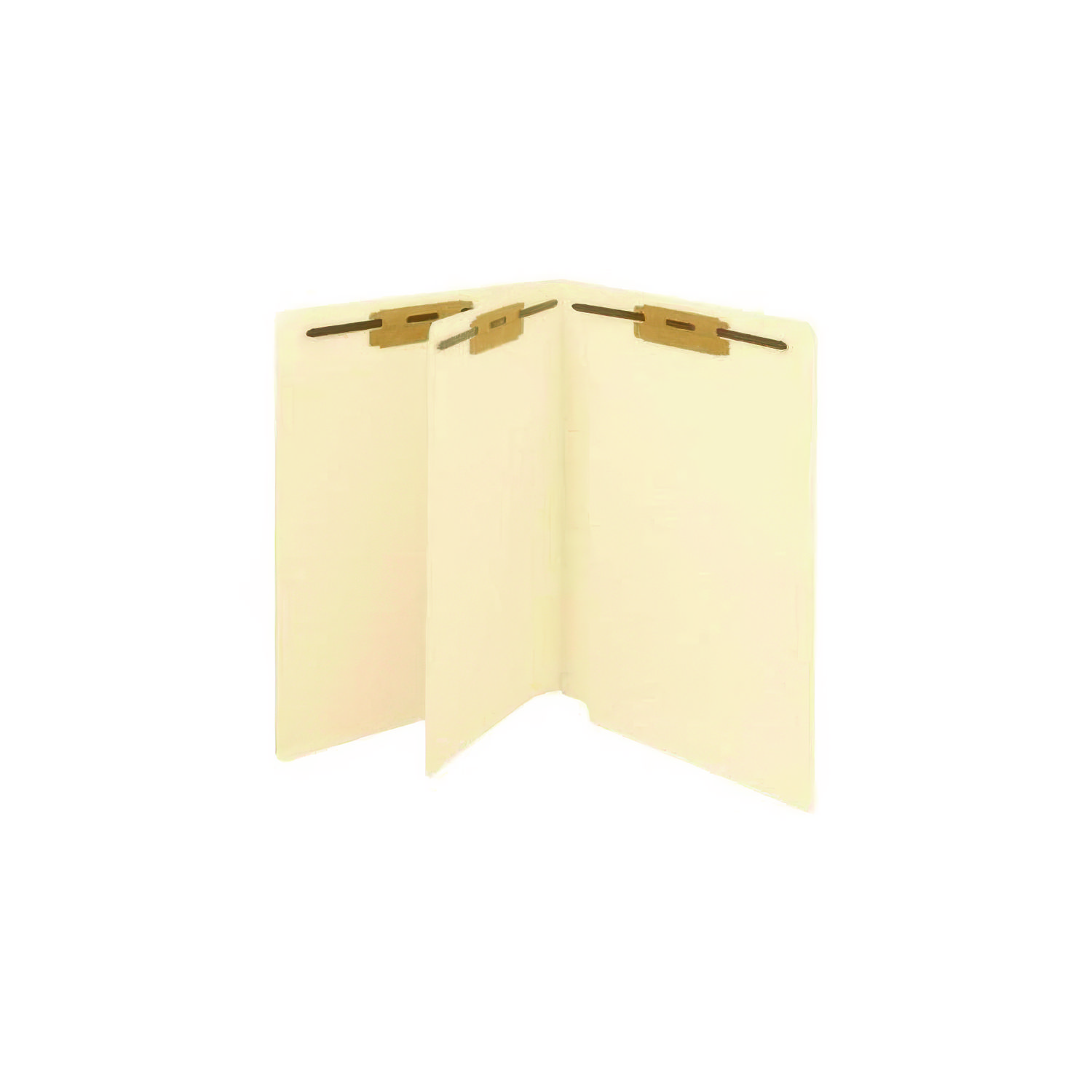 Reinforced End Tab File Folder, 0.75″ Expansion, 1 Divider, 4 Fasteners, Letter Size, Manila Exterior, 200/Box