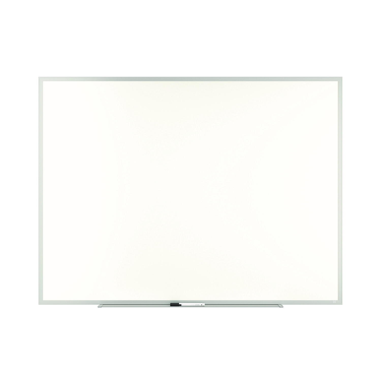 Melamine Dry Erase Board, 48″ x 36″, White Surface, Gray/Natural Aluminum Frame