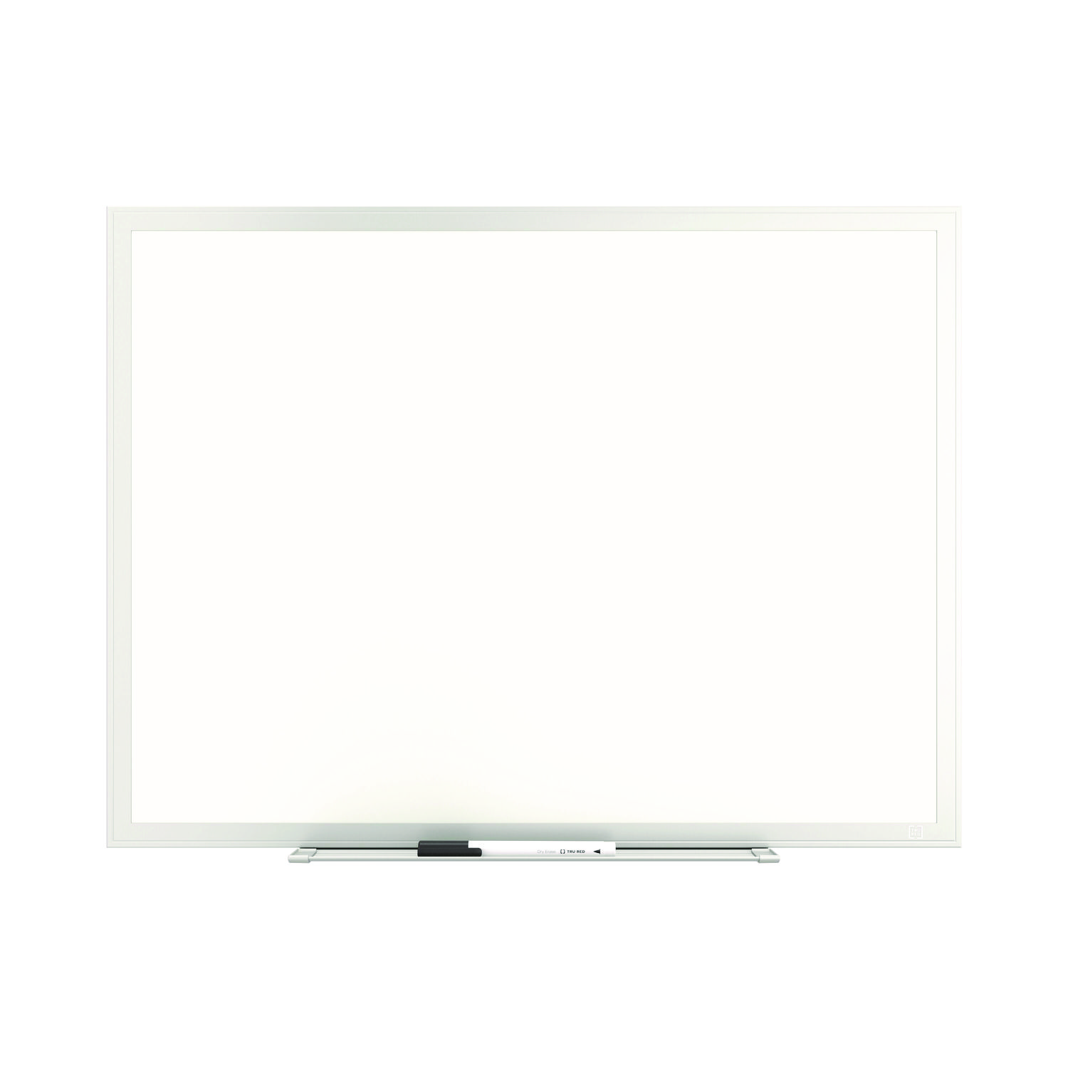 Melamine Dry Erase Board, 24″ x 18″, White Surface, Gray/Natural Aluminum Frame