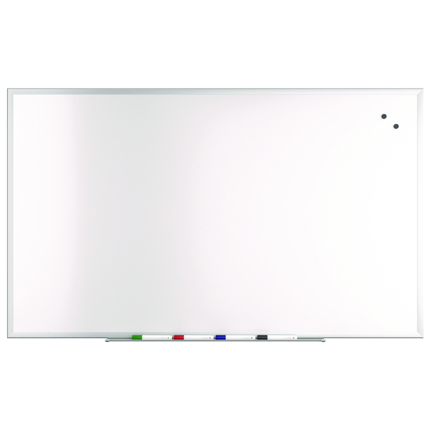 Magnetic Steel Dry Erase Board, 36″ x 60″, White Surface, Gray/Natural Aluminum Frame