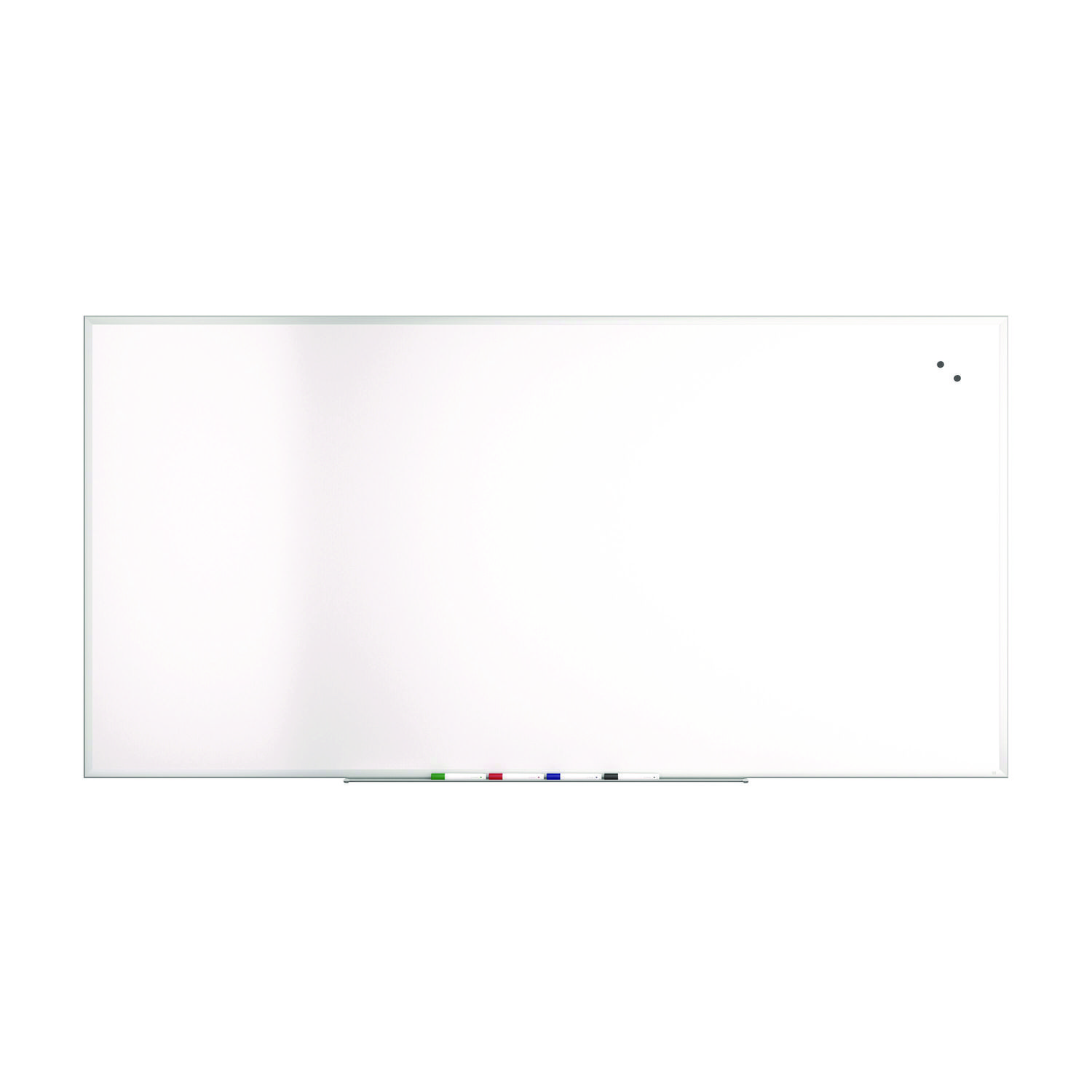 Magnetic Steel Dry Erase Board, 48″ x 96″, White Surface, White Aluminum Frame