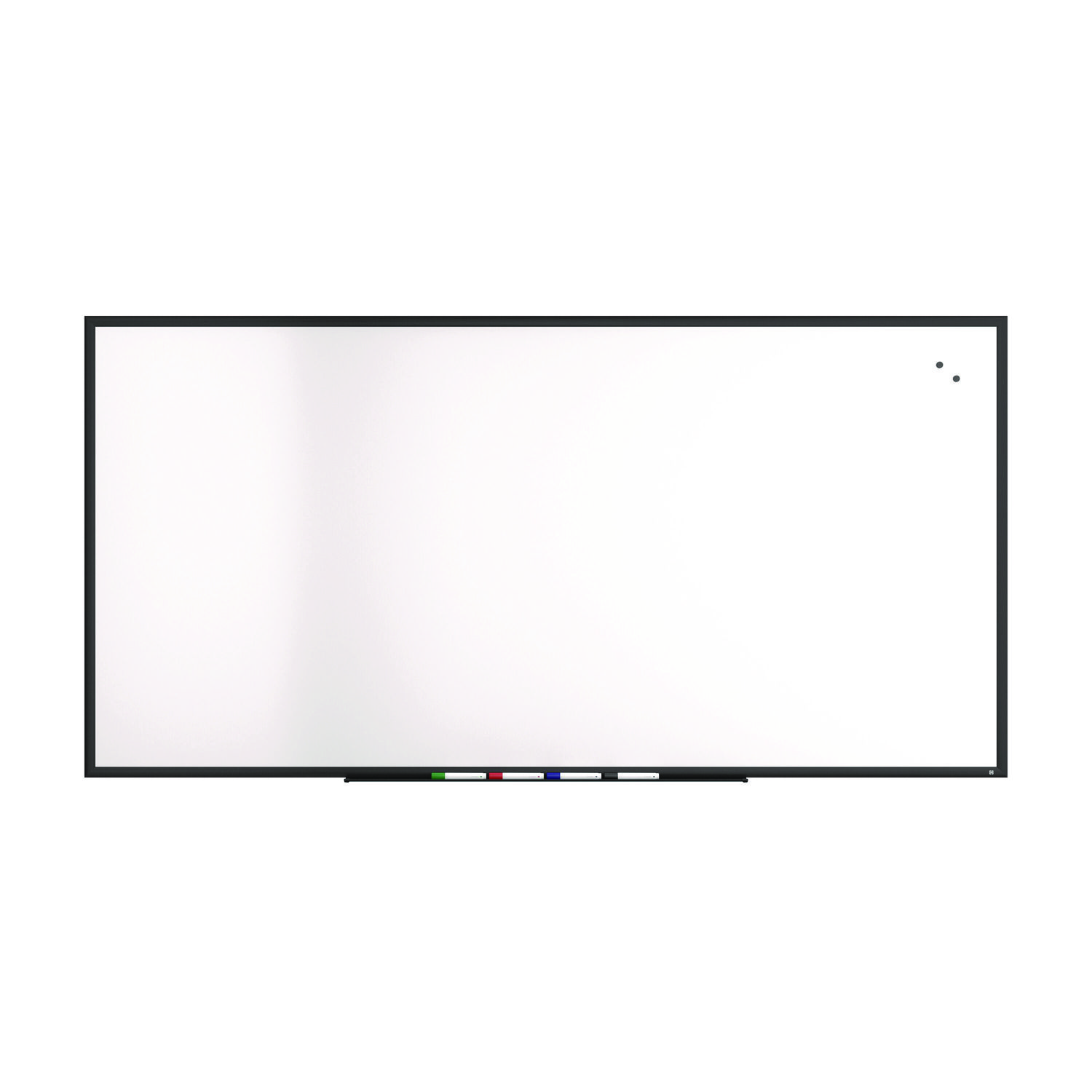 Magnetic Porcelain Dry Erase Board, 96″ x 48″, White Surface, Black Aluminum Frame