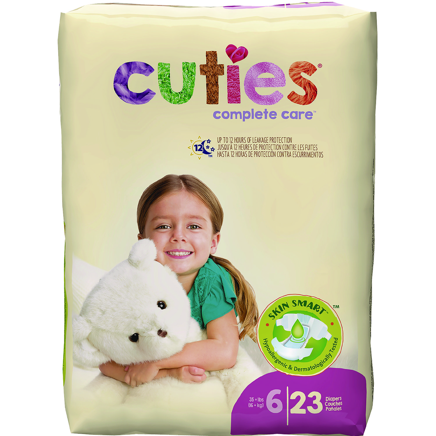 Premium Jumbo Diapers, Size 6, 35 lbs and Up, 92/Carton