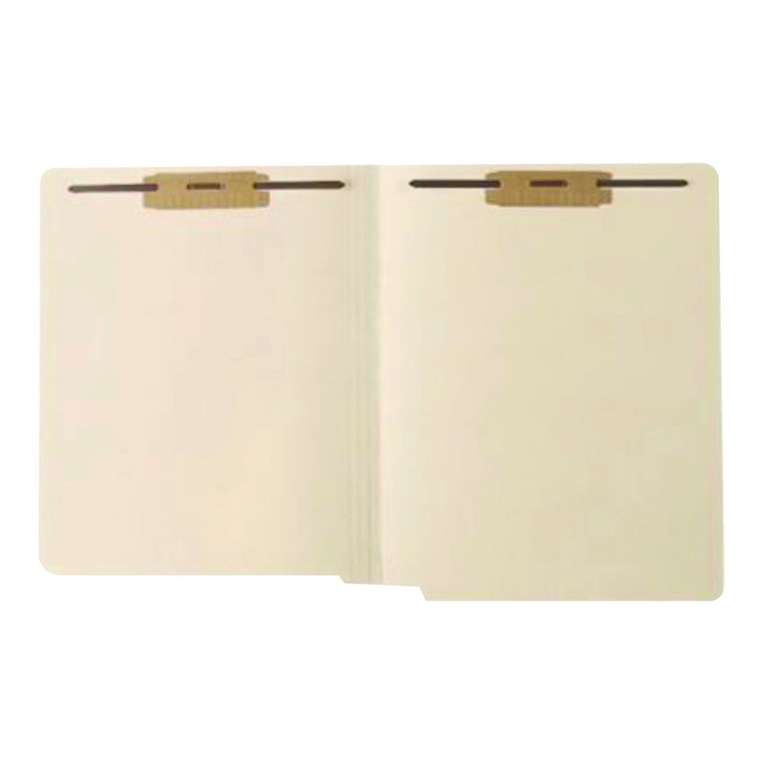 Reinforced End Tab File Folder, 0.75″ Expansion, 2 Fasteners, Letter Size, Manila Exterior,  250/Carton