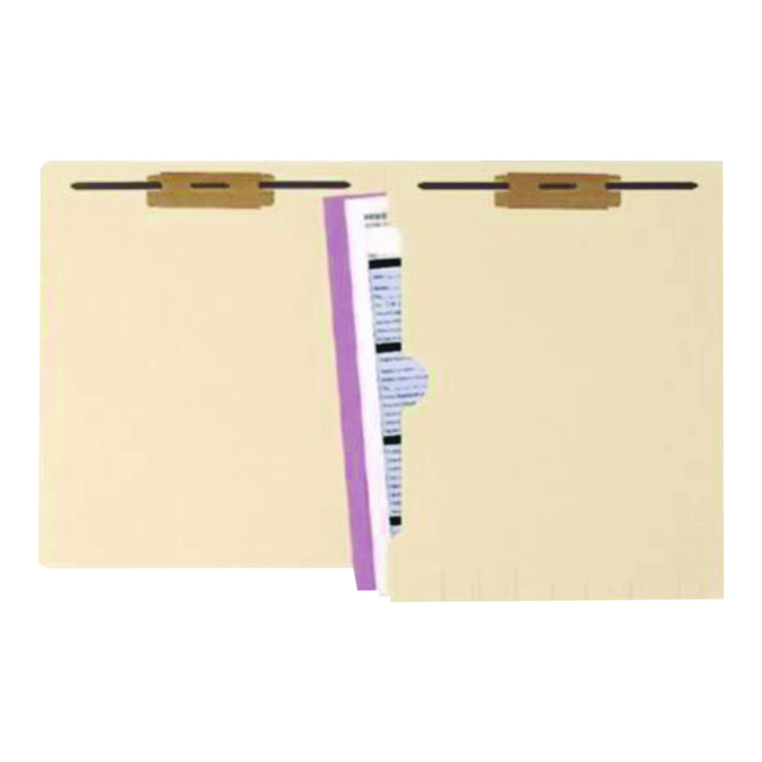 Paperboard Classification Folder, 0.75″ Expansion, 2 Fasteners, Letter Size, Manila Exterior, 50/Box