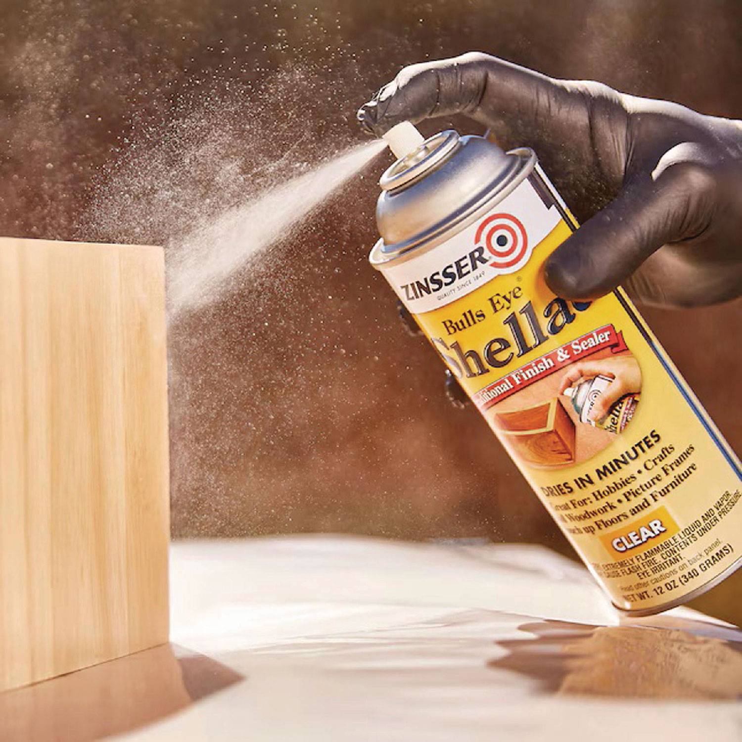 Zinsser® Clear Bulls Eye Shellac Spray, Gloss Clear, 12 oz Aerosol Can ...