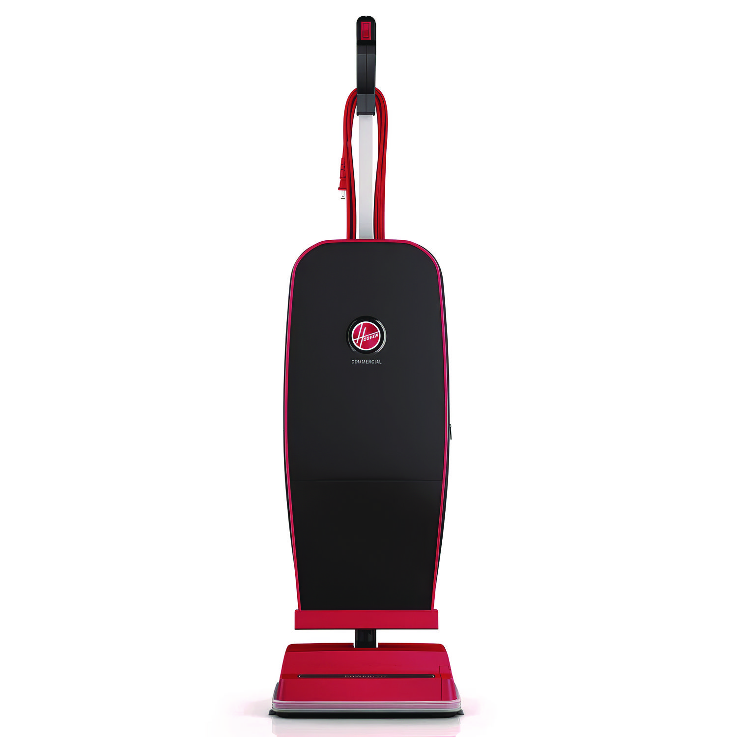 Task Vac Soft Bag Lightweight Upright, 12″ Cleaning Path, Black/Red