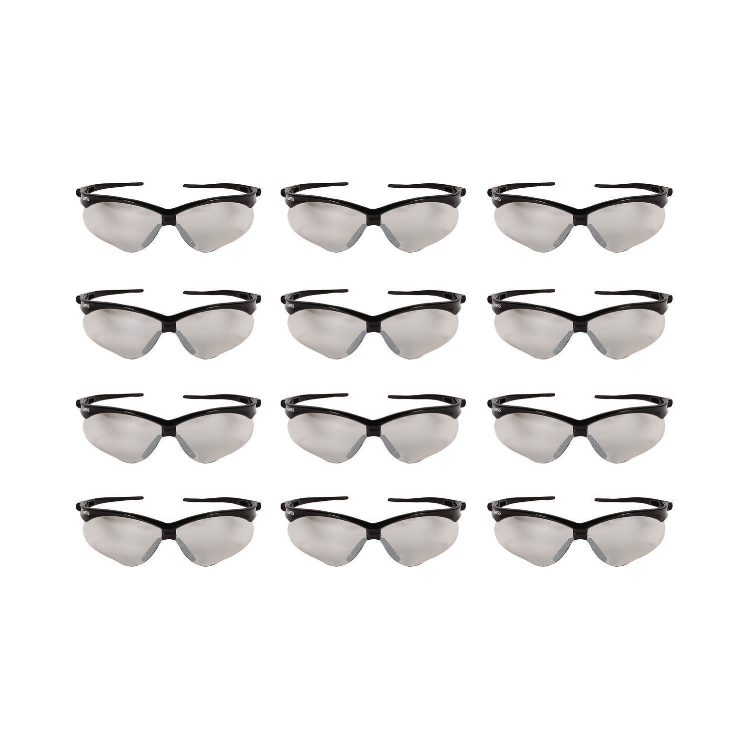 V30 Nemesis Safety Glasses, Black Nylon Frame, Indoor/Outdoor Polycarbonate Lens, 12/Box