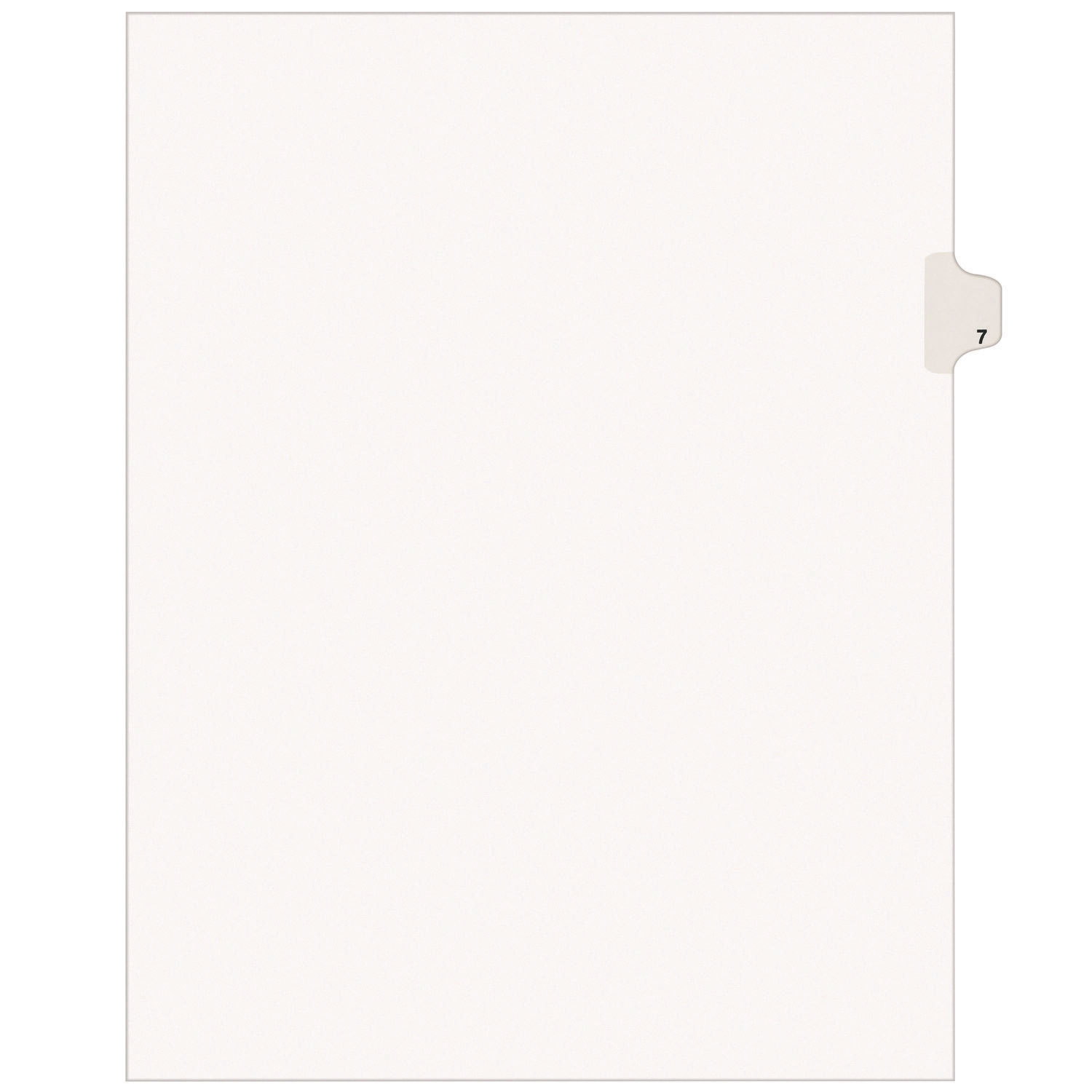 Preprinted Legal Exhibit Side Tab Index Dividers, Avery Style, 10-Tab, 7, 11 x 8.5, White, 25/Pack