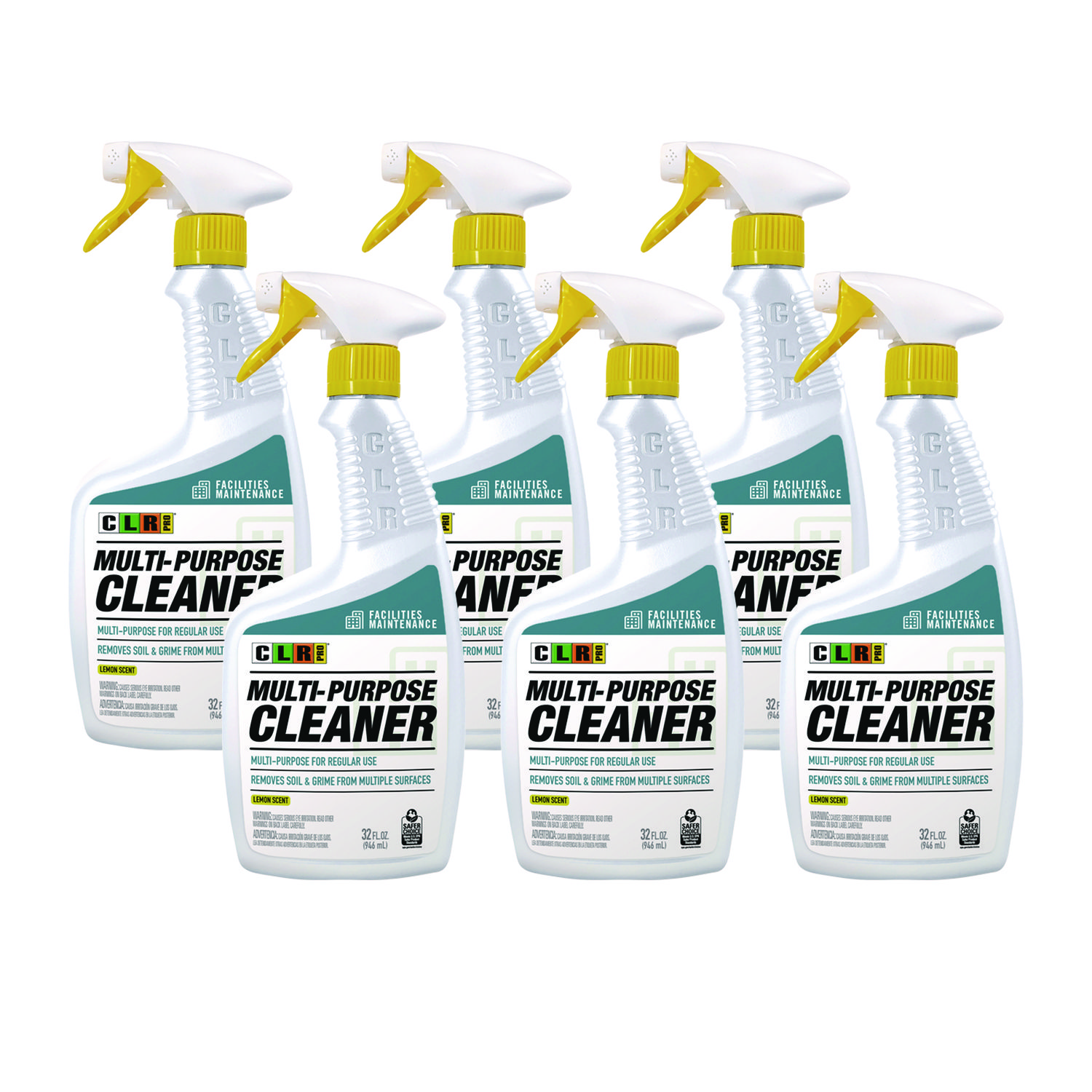 Multi-Purpose Cleaner, Lemon Scent, 32 oz Bottle, 6/Carton