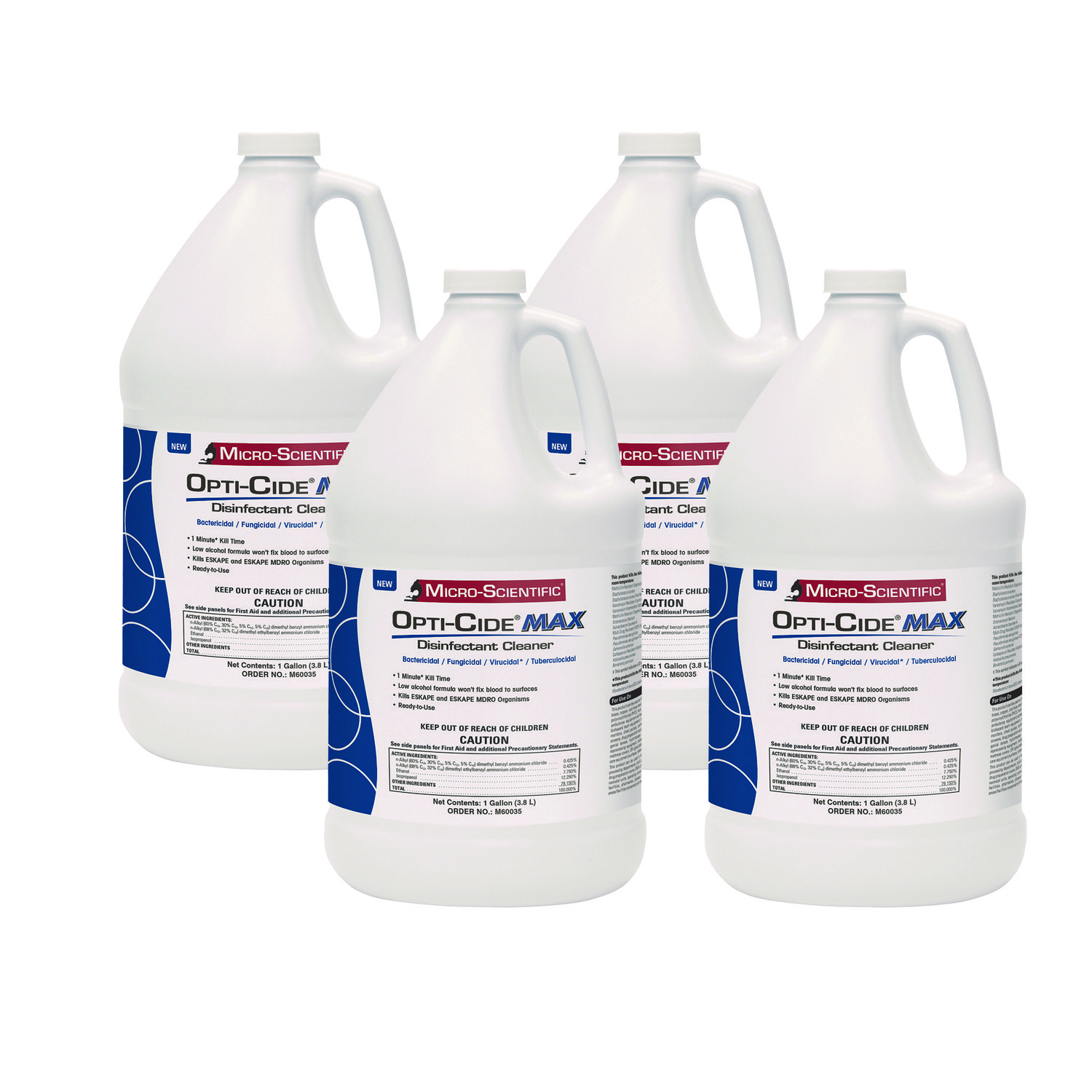 Disinfectant Cleaner, 1 gal Bottle, 4/Carton