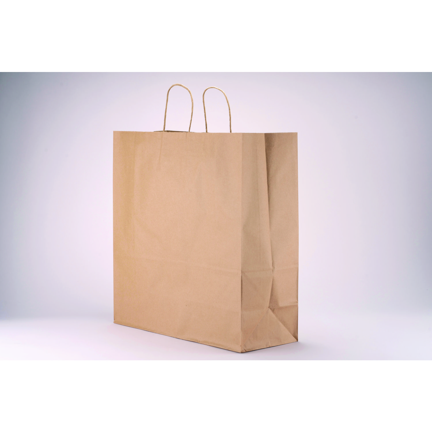 Kari-Out® Kraft Paper Bags, Natural Twisted-Paper Handles, 18 x 7 x 18.5, Brown Kraft, 200/Bundle