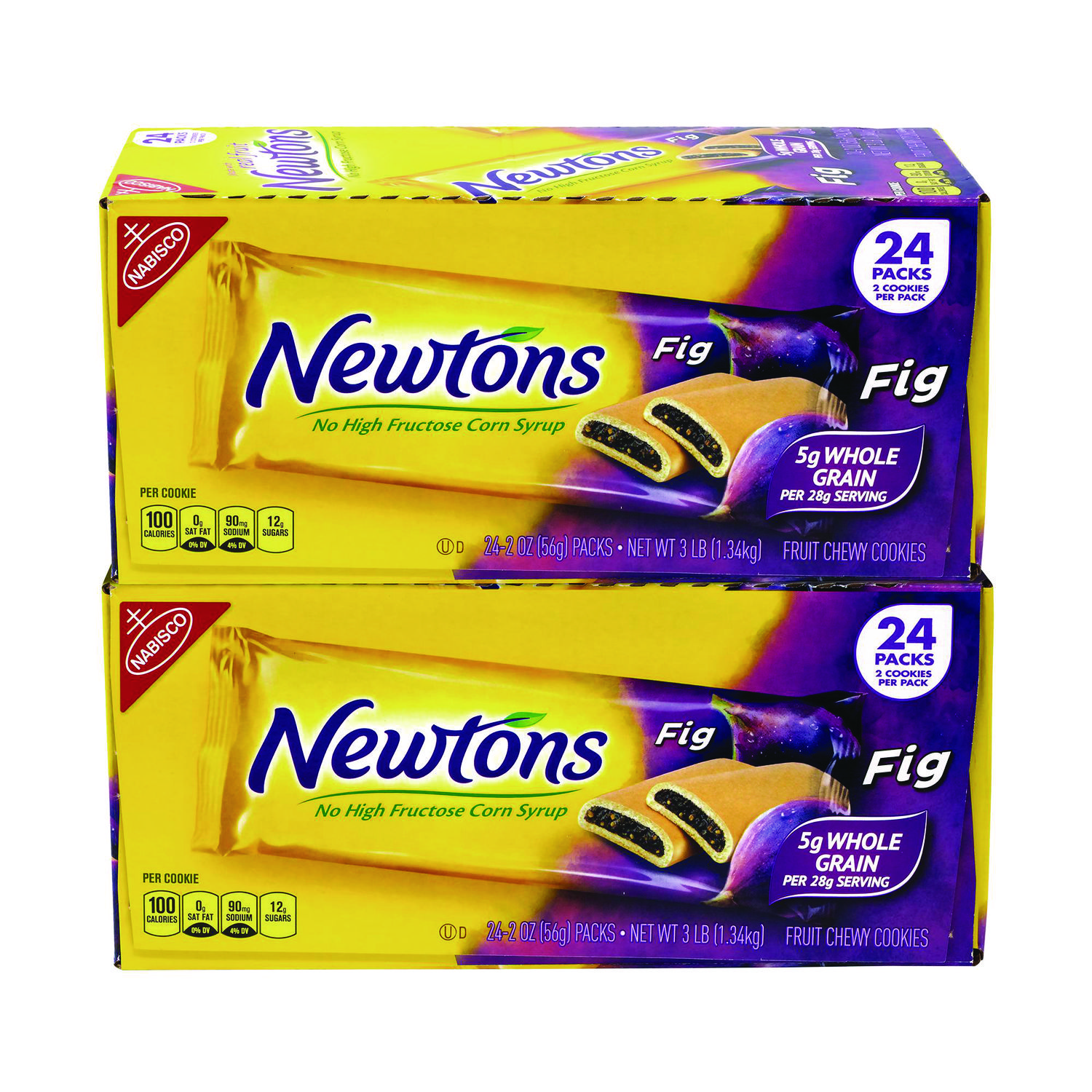 Fig Newtons, 2 oz Pack, 2 Cookies/Pack, 24 Packs/Box