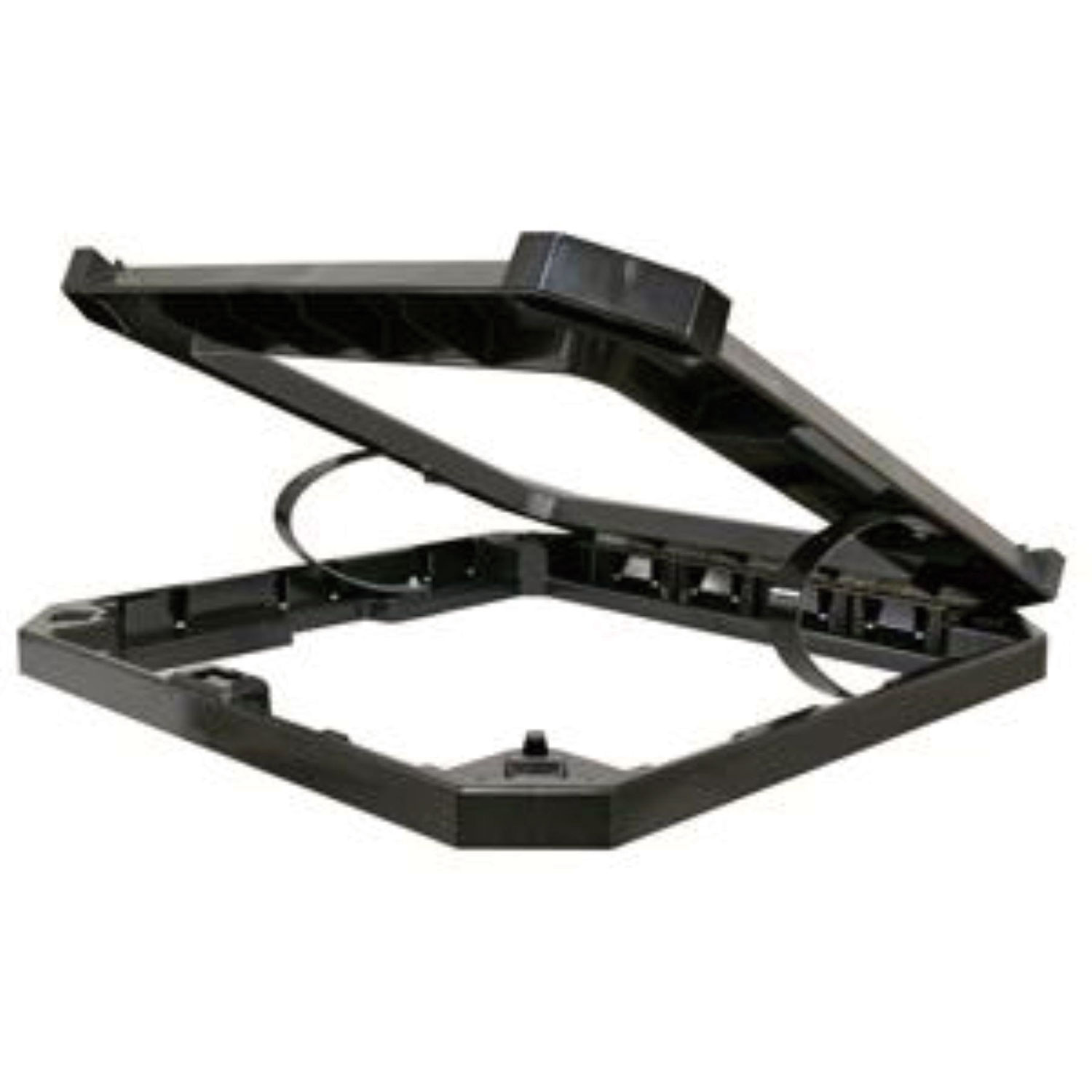 Stationary/Moving Collar for Container, Square, 26.25 x 26.25 x 4, Black