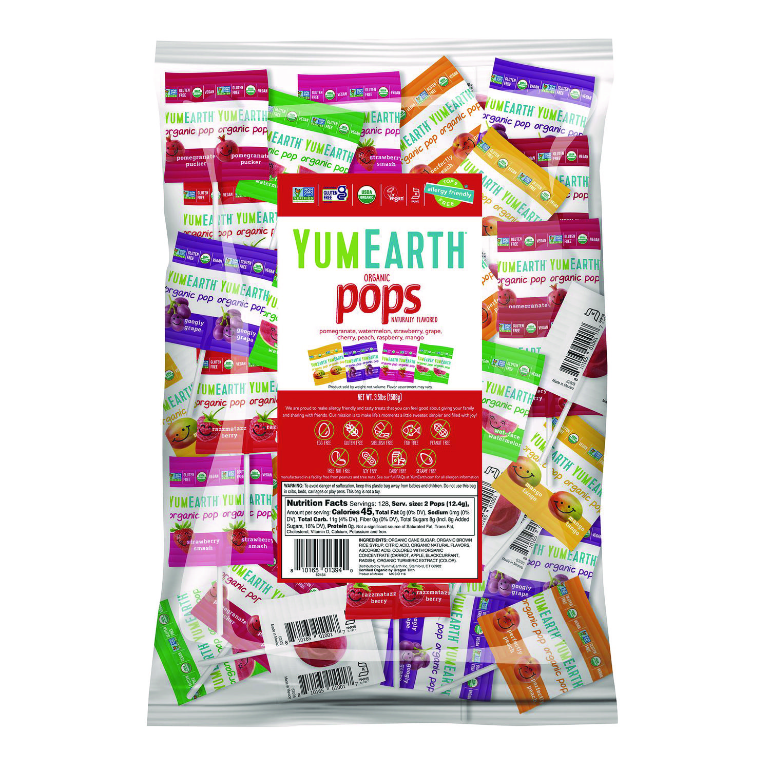 Lollipops, Assorted Flavors, 3.5 lb Bag, 250 Pieces