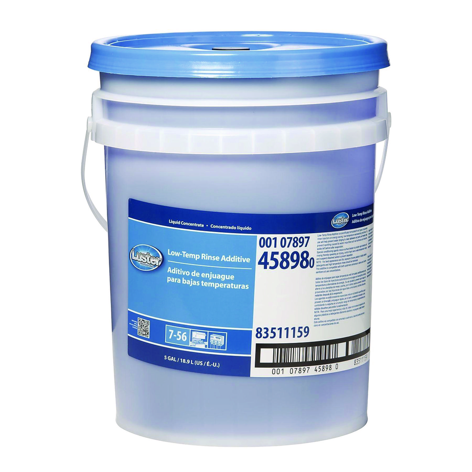 Low-Temp Rinse Additive, Unscented, 5 gal Pail