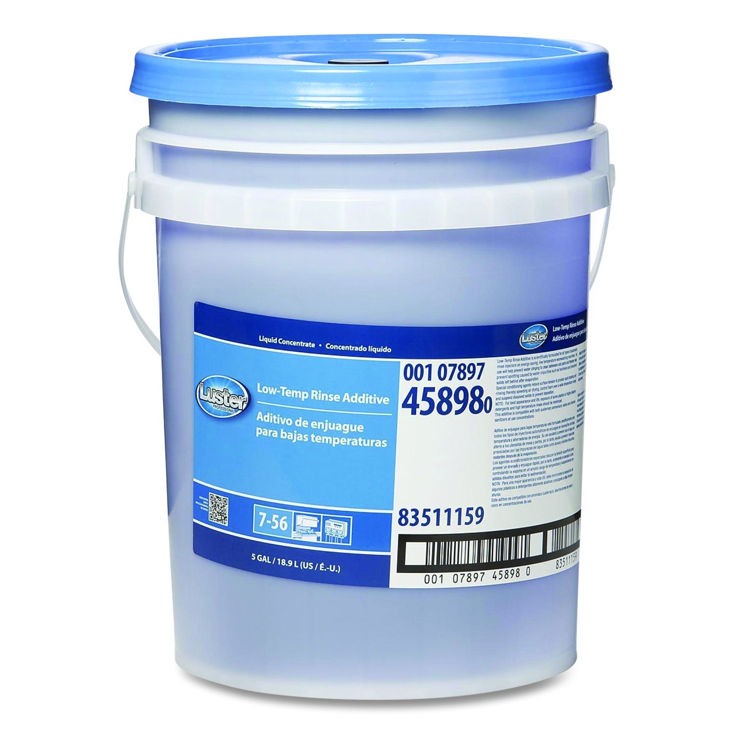 Powercon Rinse Additive Low-Temp Rinse Additive, Unscented, 5 gal Pail - BOSS Office and ...