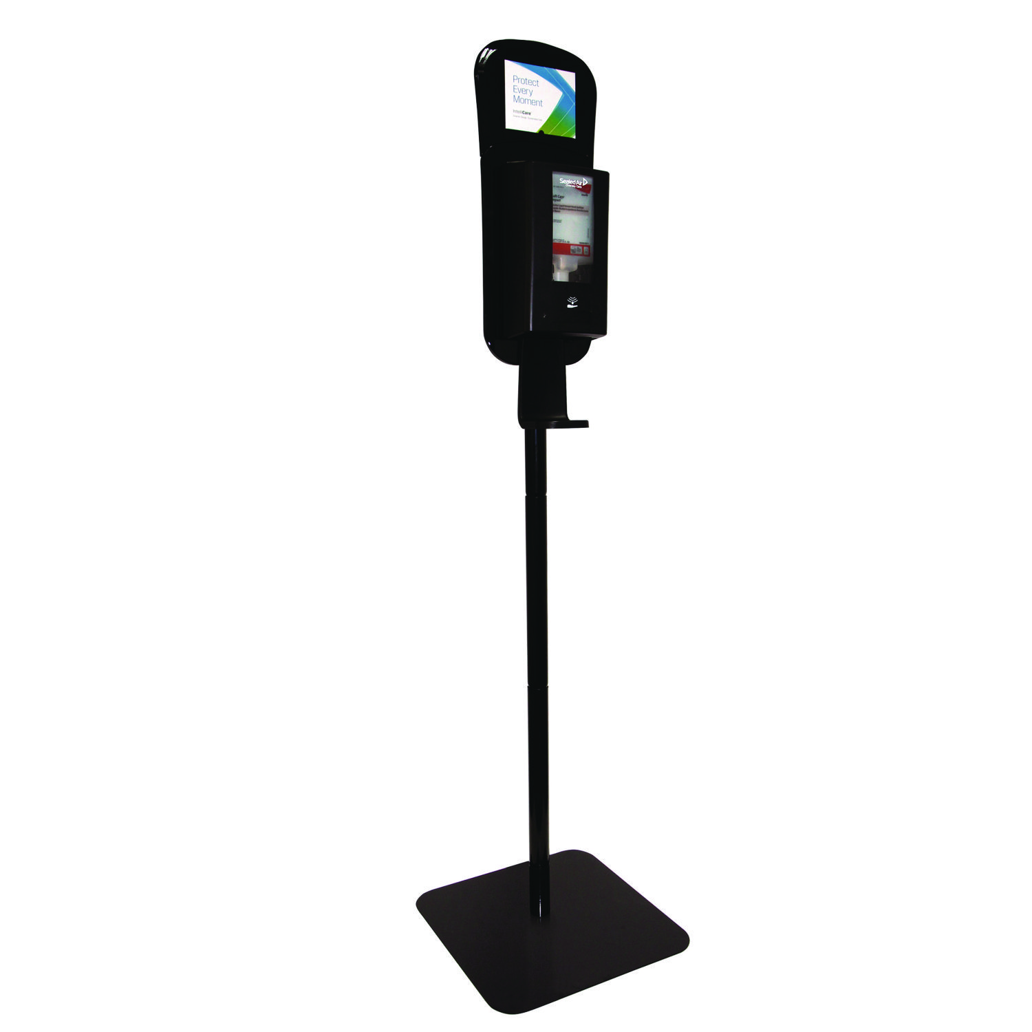 IntelliCare Hybrid Dispenser Floor Stand, 60.6″ h, Black