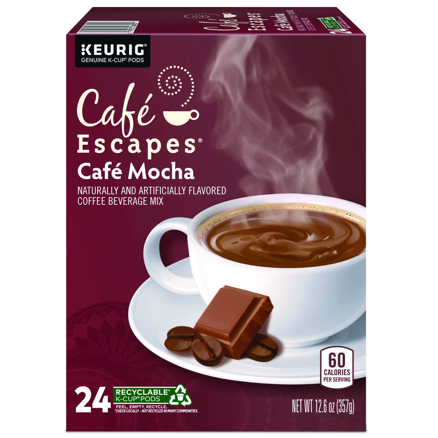 Cafe Escapes Mocha K-Cups, 24/Box