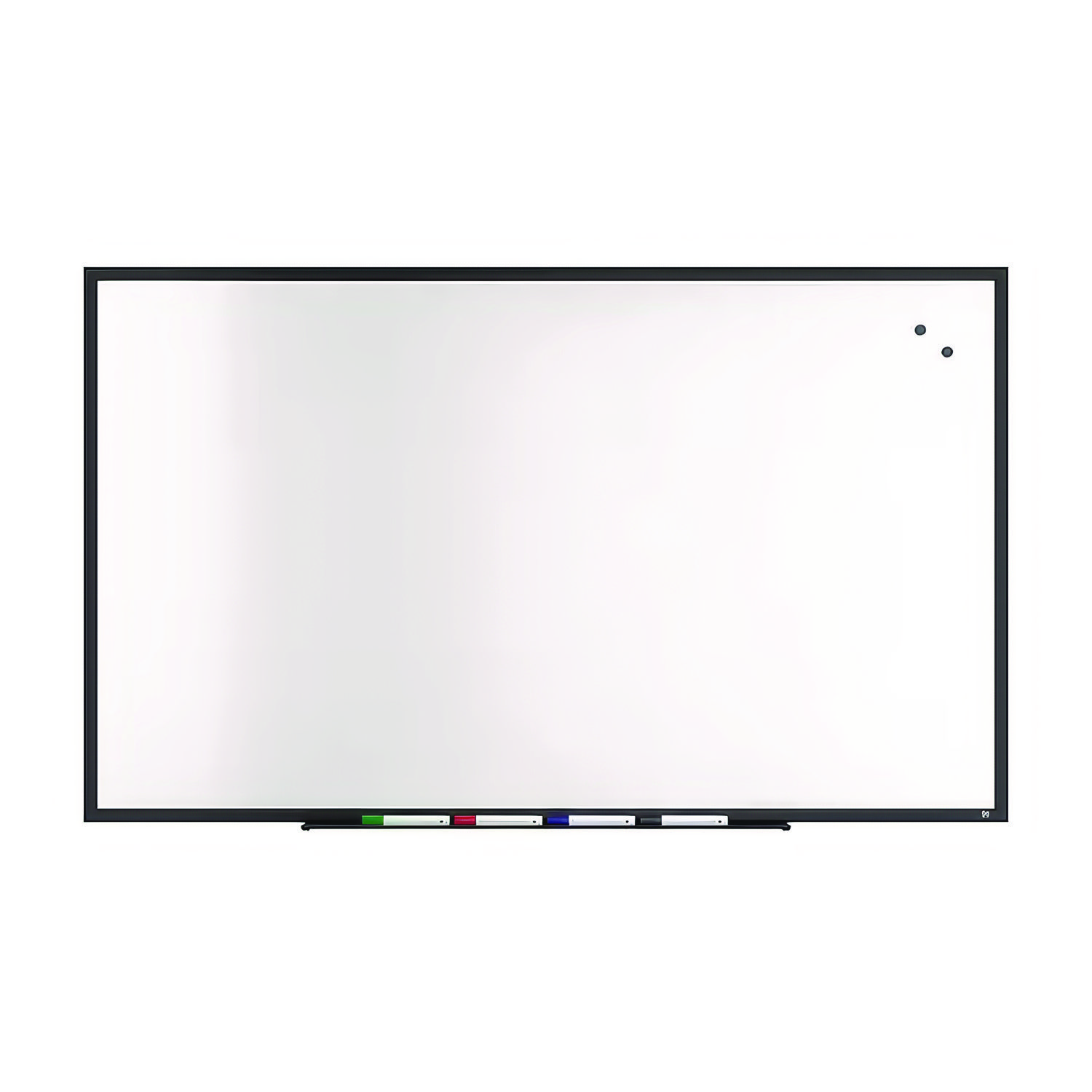 TRU RED&trade; Magnetic Steel Dry Erase Board, 36 x 60, White Surface, Black Aluminum Frame
