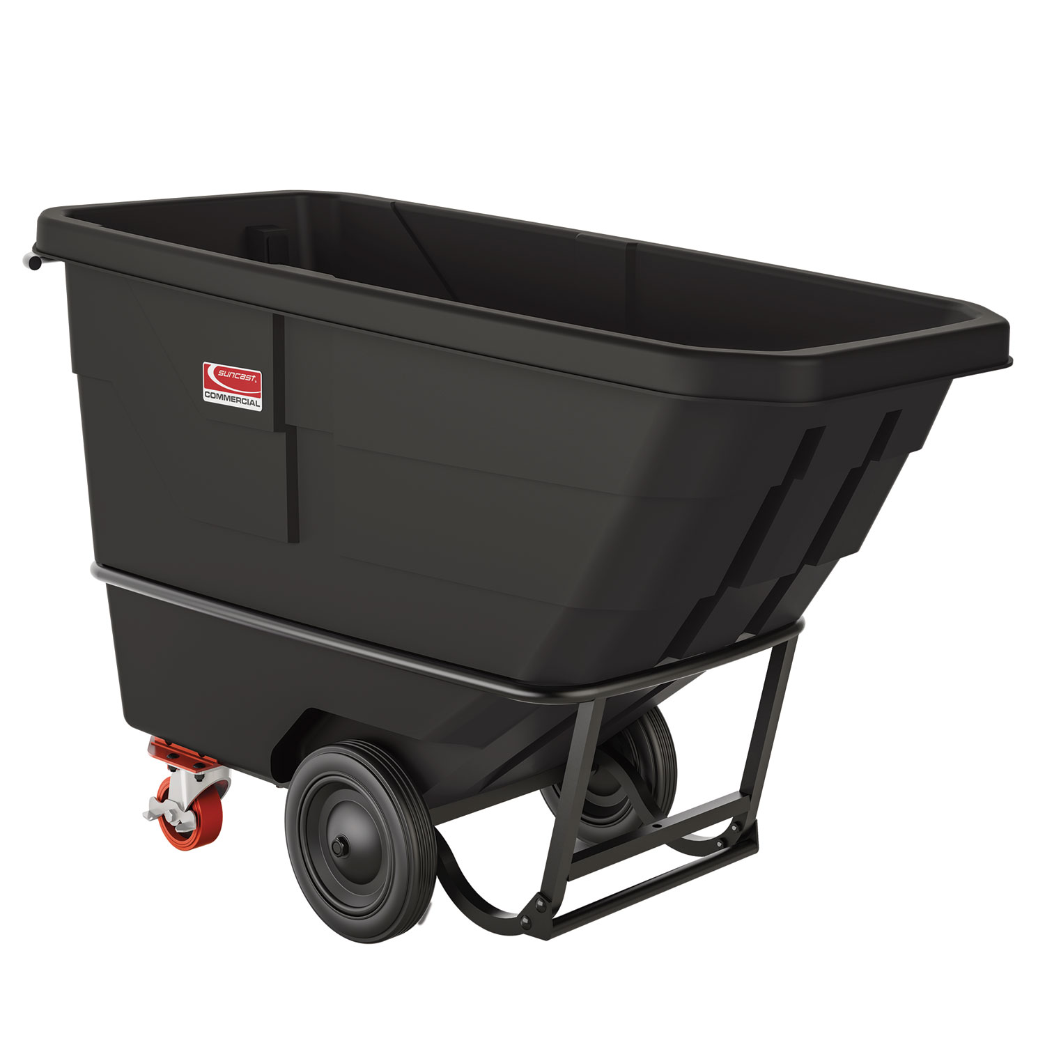 0.75 cu yd Standard Duty Tilt Truck, 1,300 lb Capacity, Black