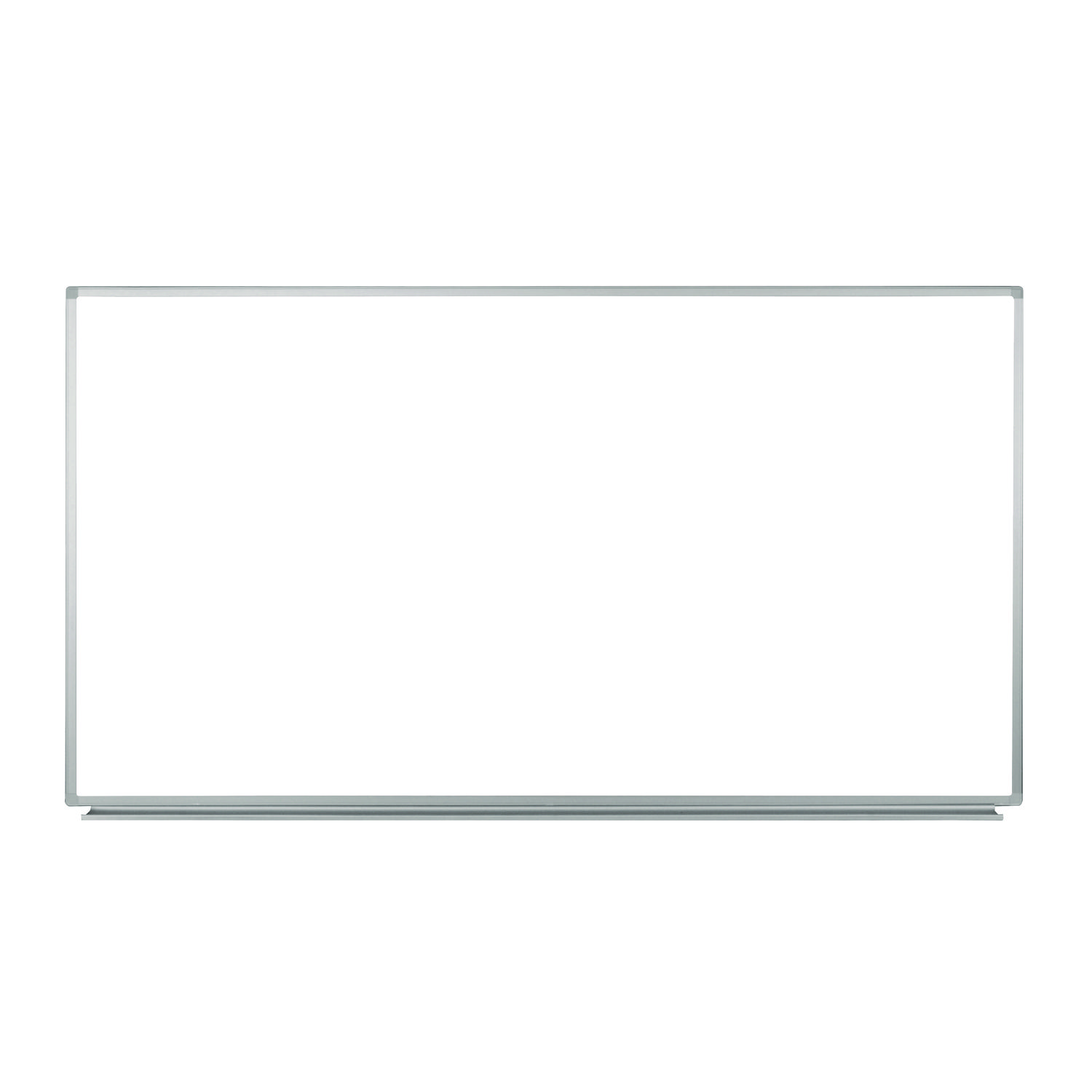 Wall-Mounted Magnetic Whiteboard, 72" x 40", White Surface, Silver Aluminum Frame