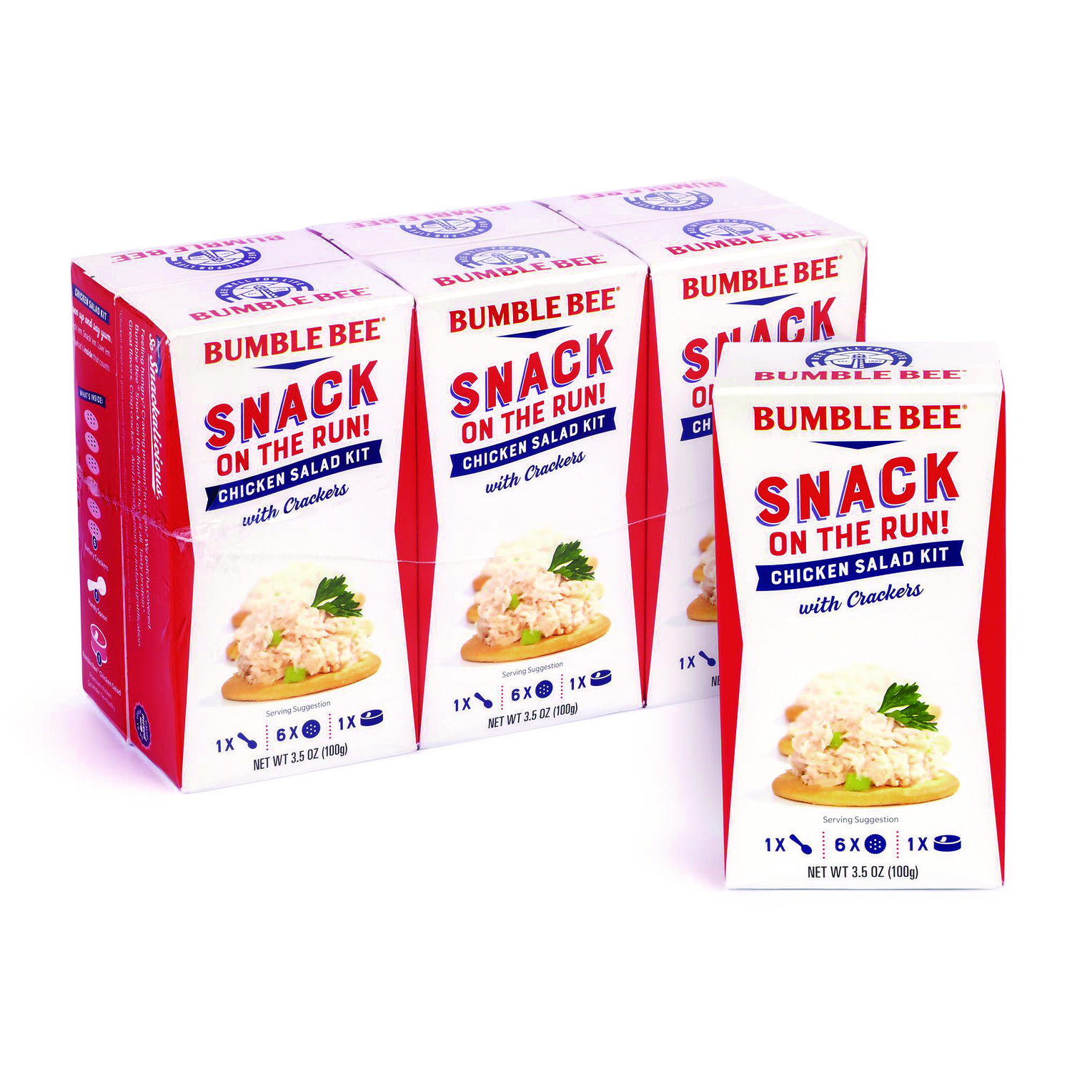 Snack on the Run Chicken Salad Kit with Crackers, 3.5 oz Box, 6/Carton