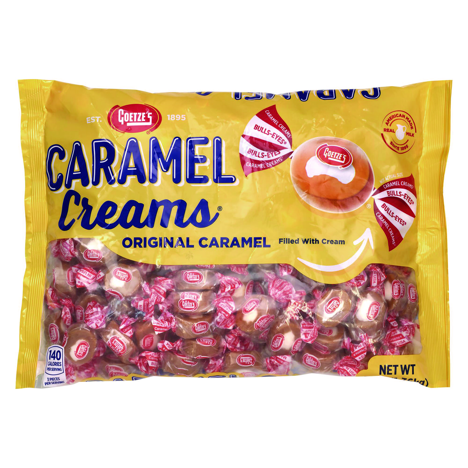 Caramel Creams Candy, Caramel, 48 oz Bag