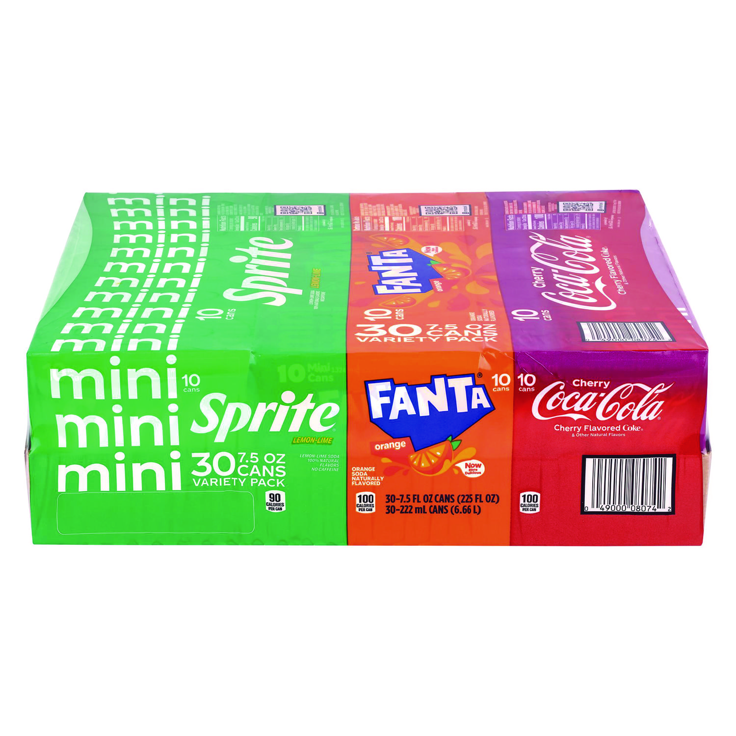 Mini Cans Variety Pack, Assorted Flavors, 7.5 oz Can, 30/Carton