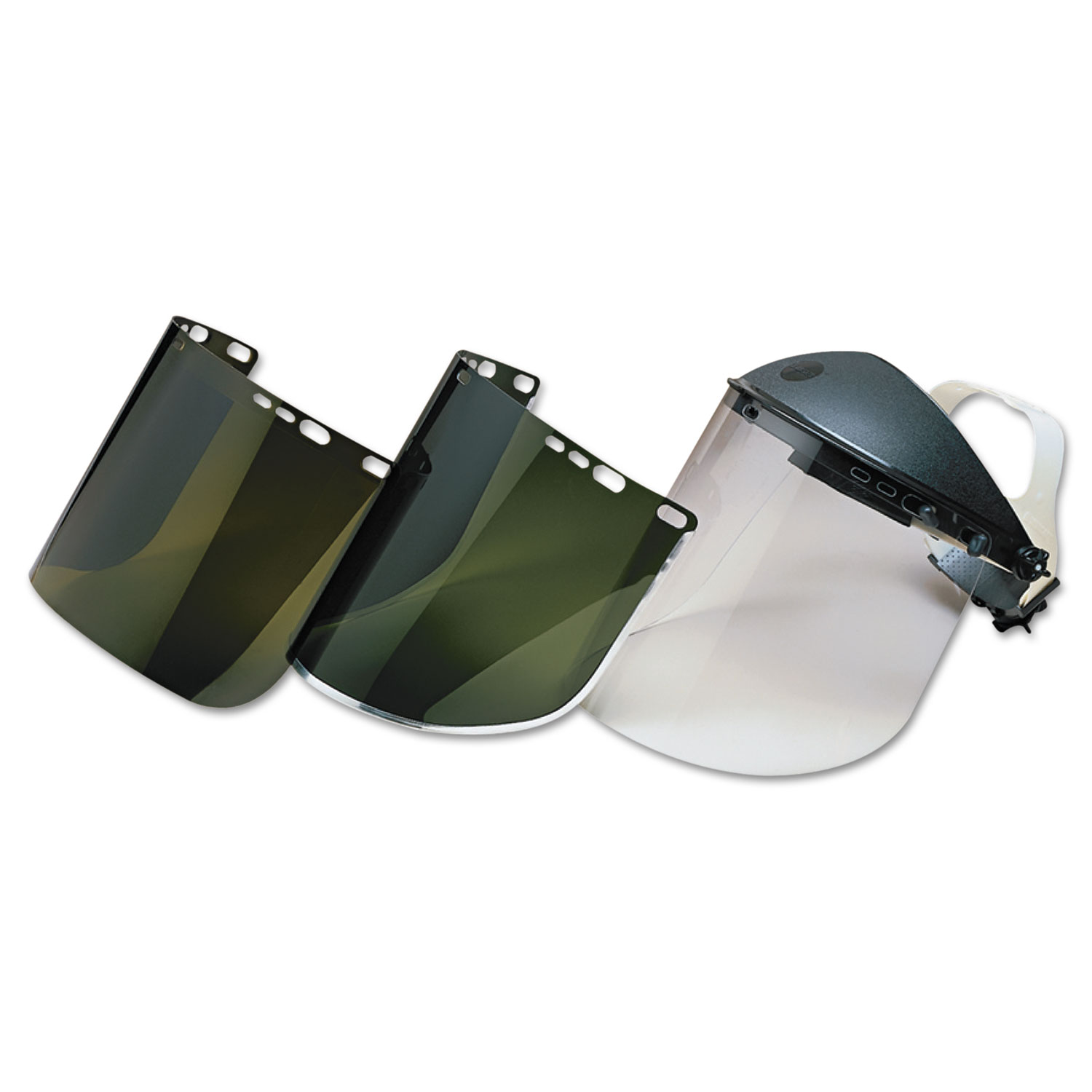 F30 Face Shield Window, 15 1/2 x 9, Light Green, Aluminum Bound