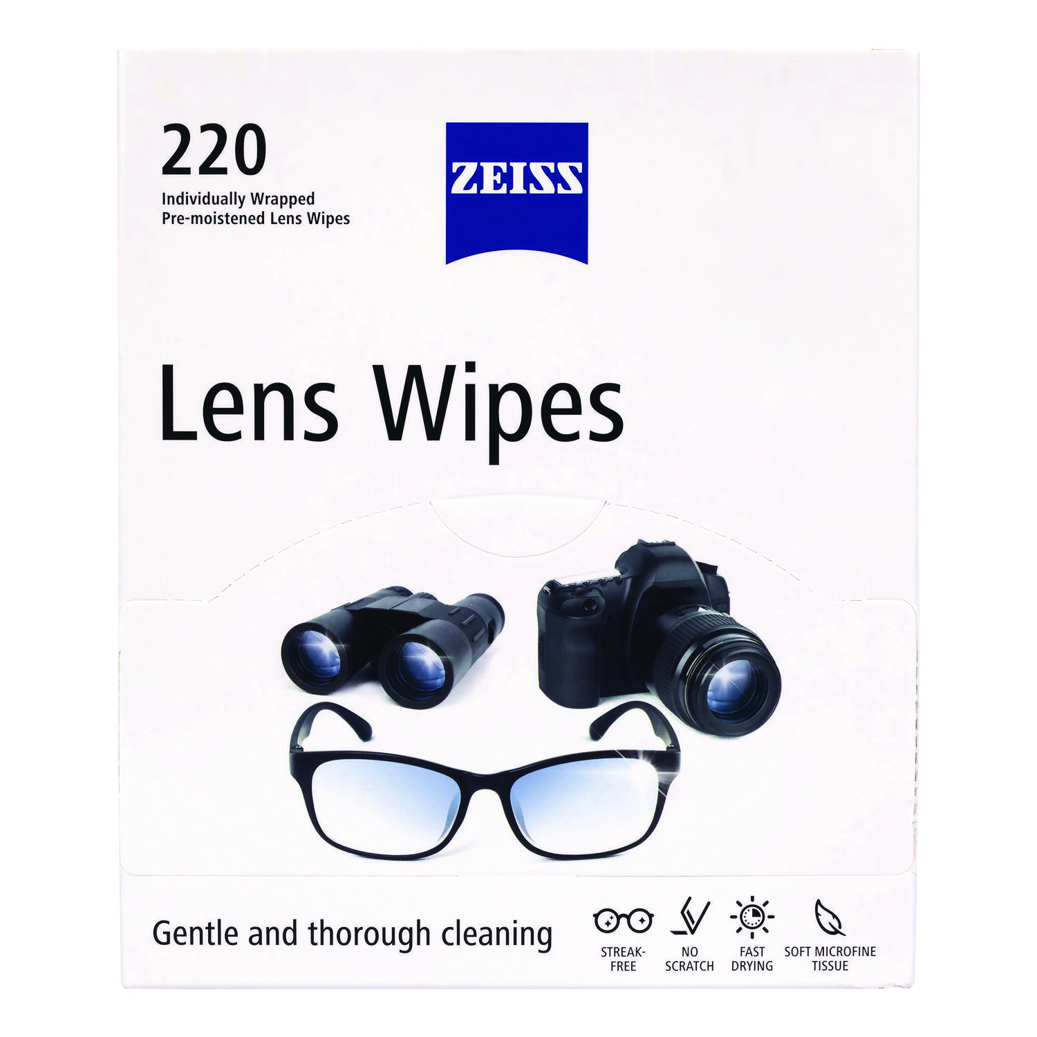 Lens Wipes, 6 x 5, 220/Carton