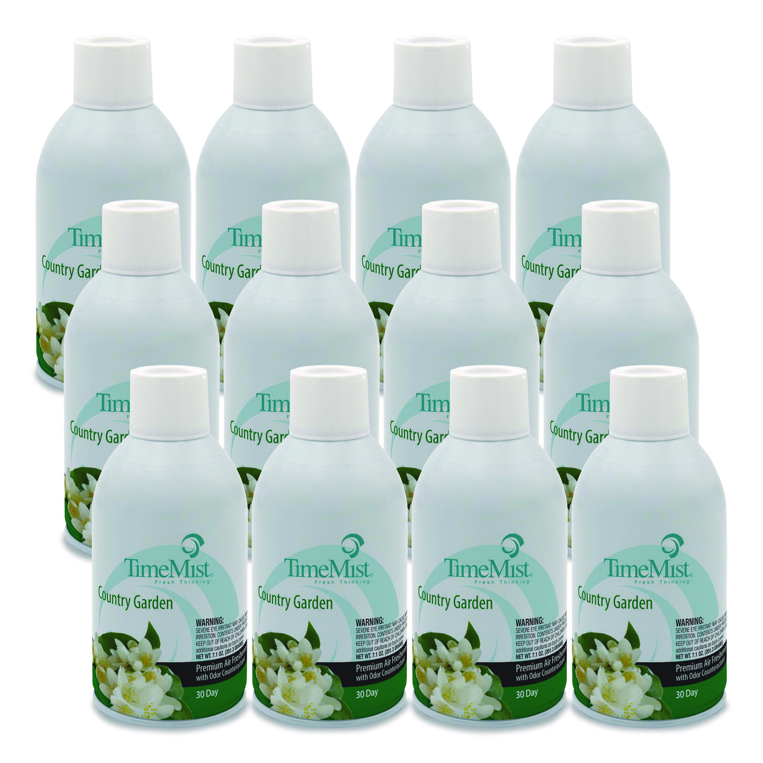 Premium Metered Air Freshener Refill, Country Garden, 7.1 oz Aerosol Spray, 12/Carton