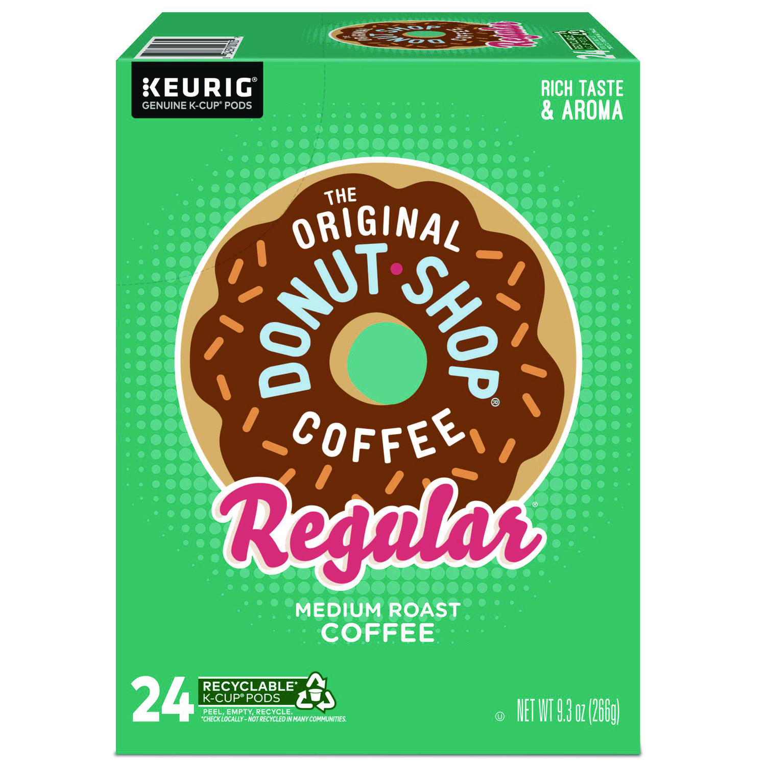 Donut Shop Coffee K-Cups, Regular, 24/Box