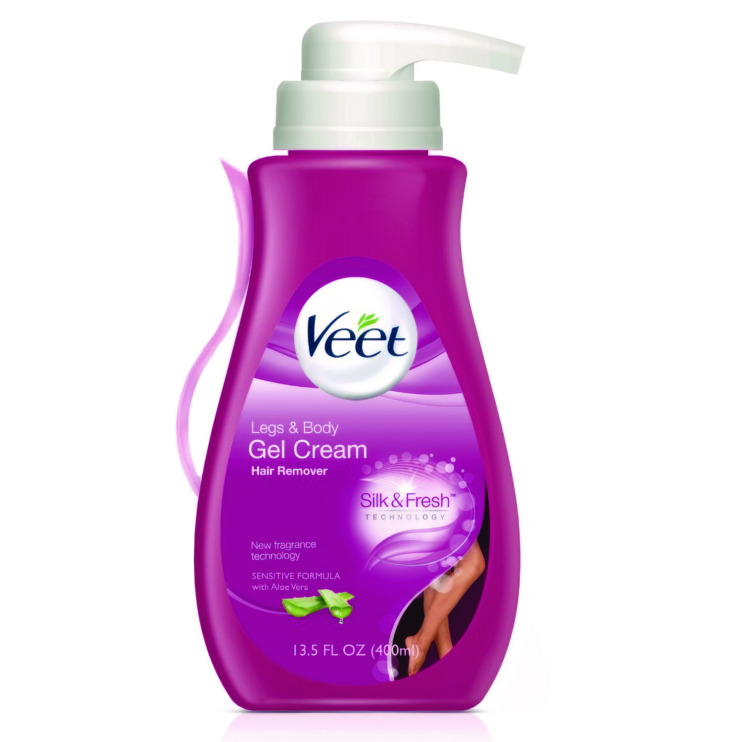 Veet Legs and Body Gel Cream Hair Remover, 13.5 oz Bottle