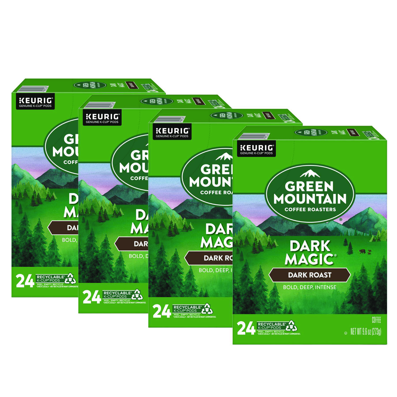 Dark Magic Extra Bold Coffee K-Cup Pods, 96/Carton