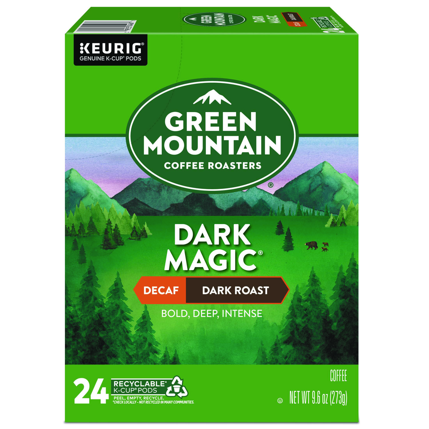 Dark Magic Decaf Extra Bold Coffee K-Cups, 24/Box