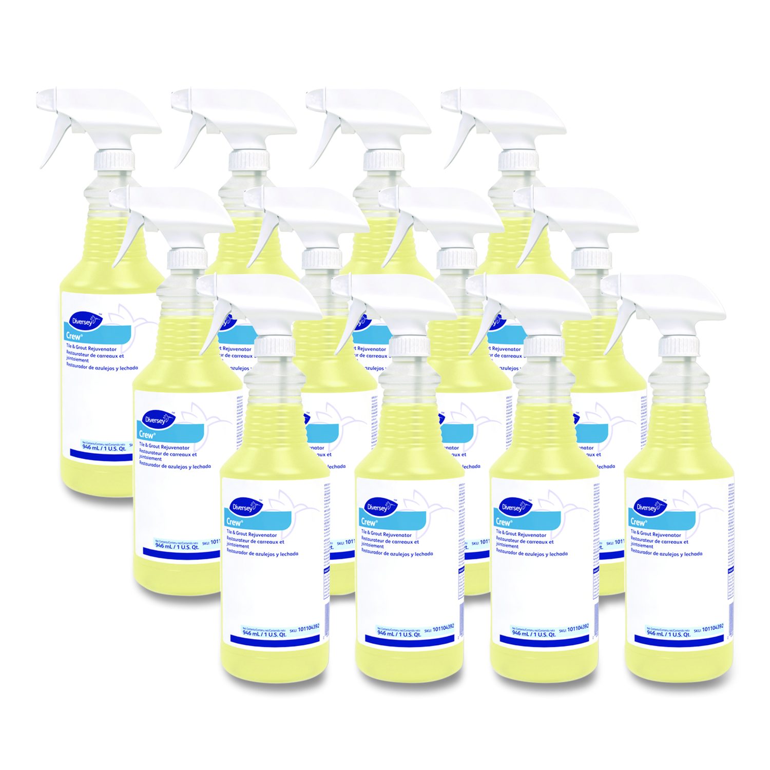 Crew Tile and Grout Rejuvenator, Chlorine Scent, 32 oz Spray