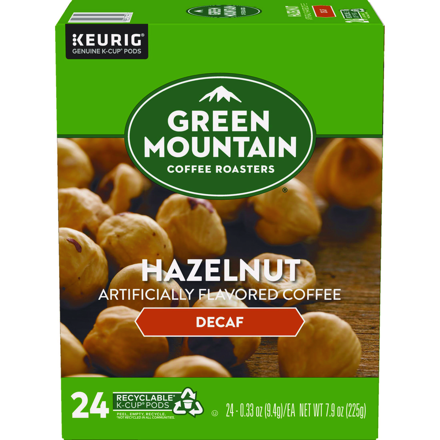 Hazelnut Decaf Coffee K-Cups, 24/Box