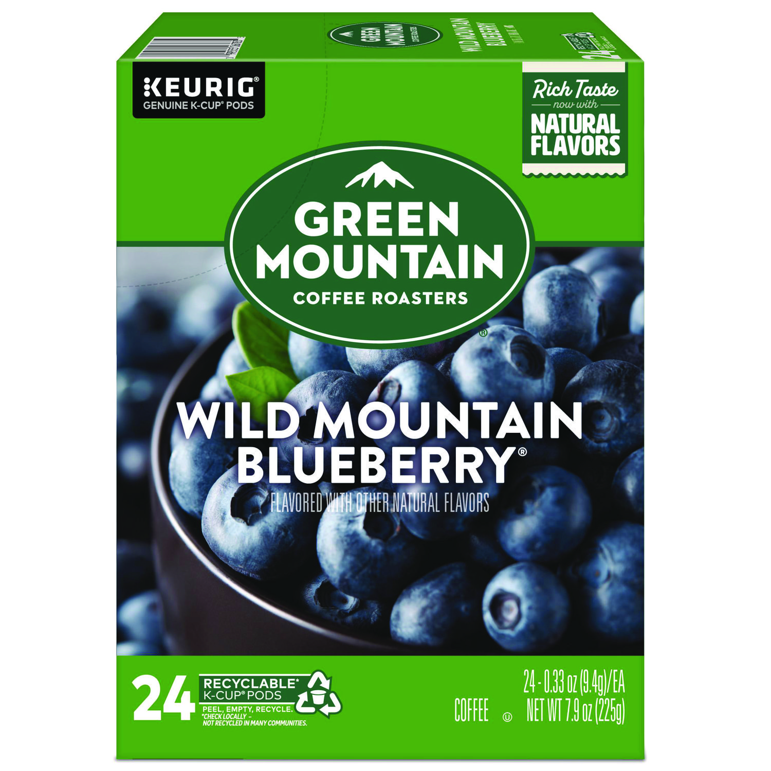 Fair Trade Wild Mountain Blueberry Coffee K-Cups, 24/Box