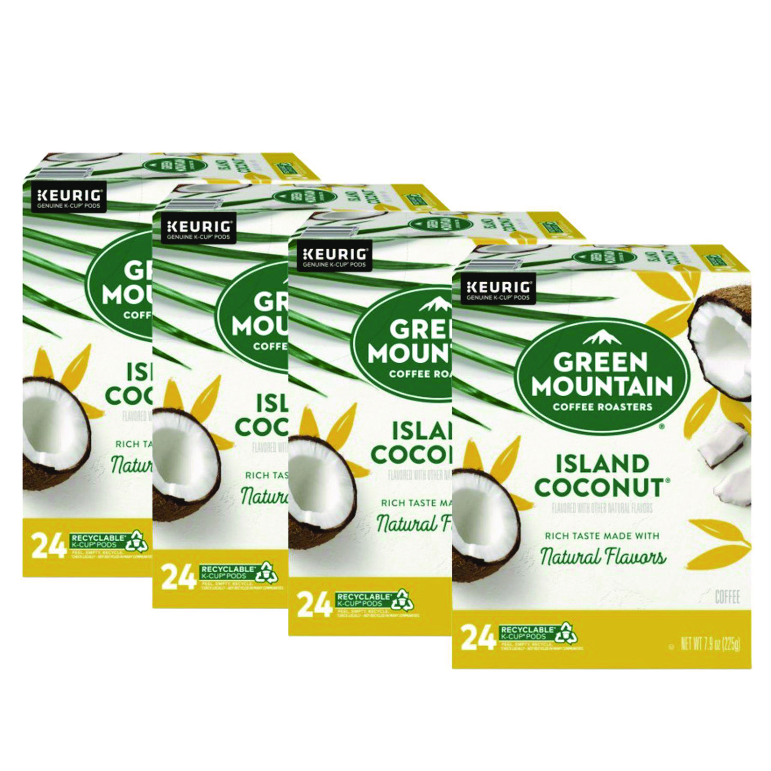 Island Coconut Coffee K-Cup Pods, 96/Carton